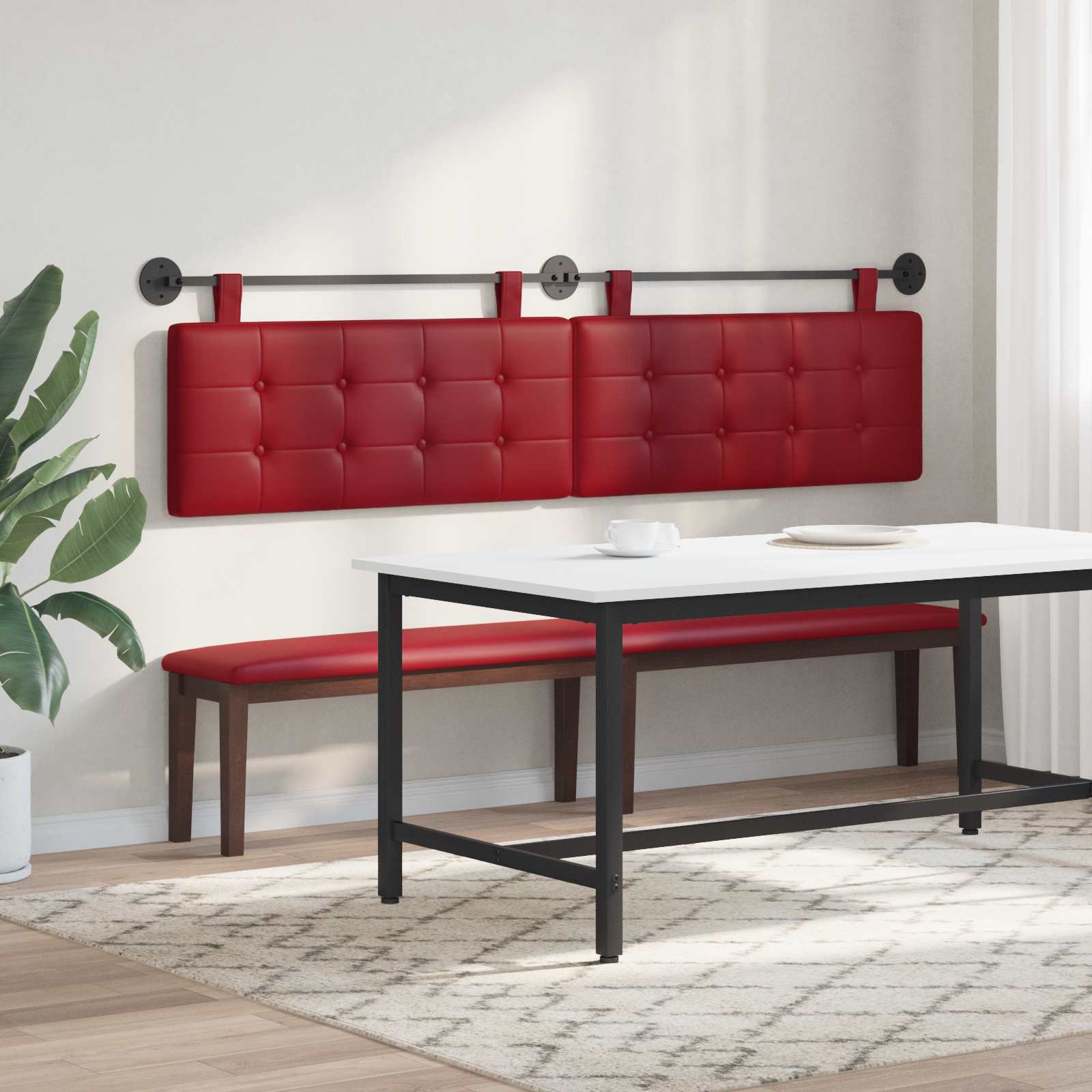Tête de lit suspendue Bordeaux Simili cuir - XIOS