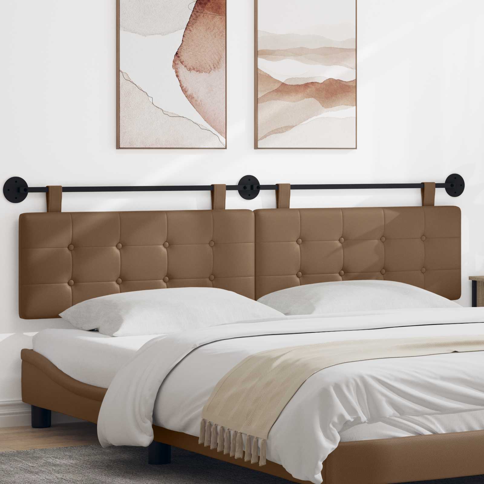 Tête de lit suspendue Cappuccino Simili cuir - XIOS