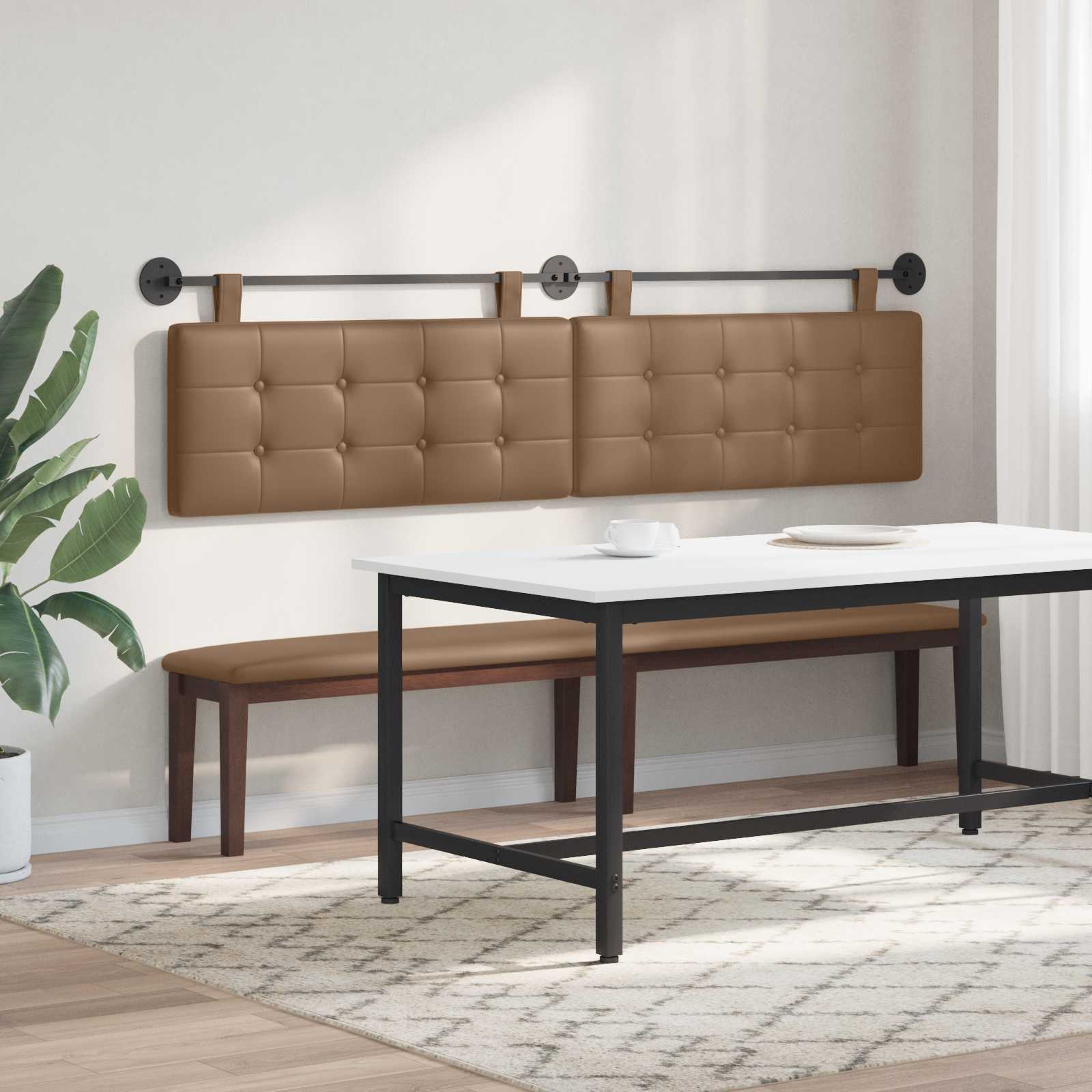 Tête de lit suspendue Cappuccino Simili cuir - XIOS
