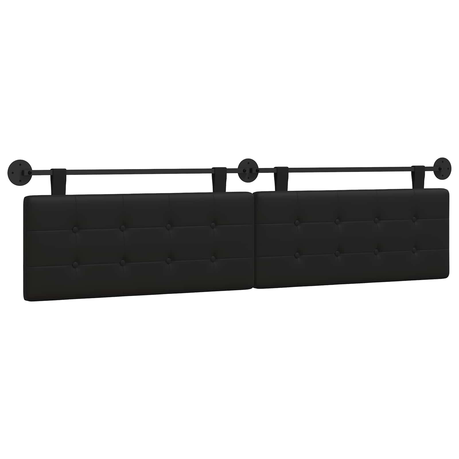 Tête de lit suspendue Noir Simili cuir - XIOS