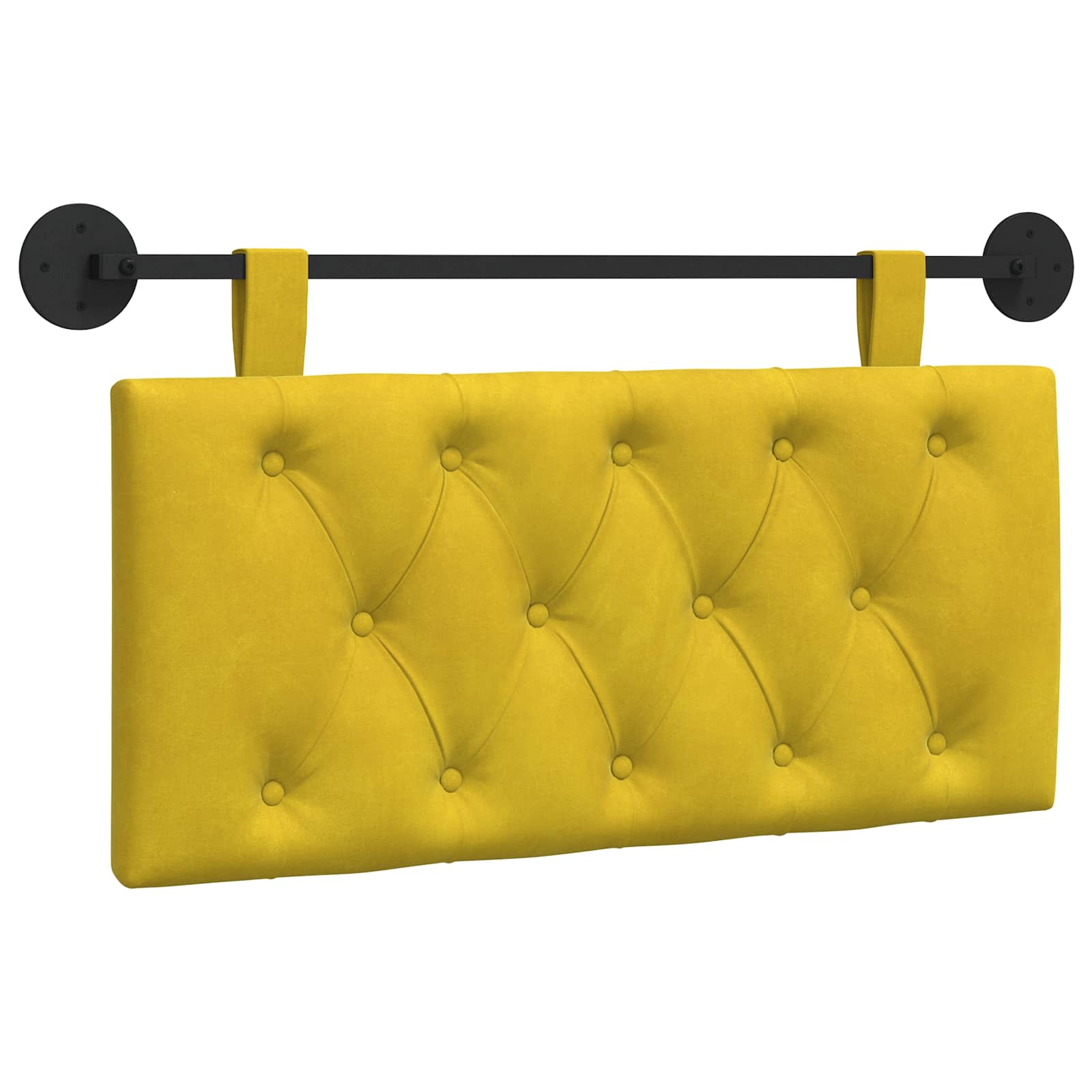 Tête de lit suspendue Jaune Velours - XIOS
