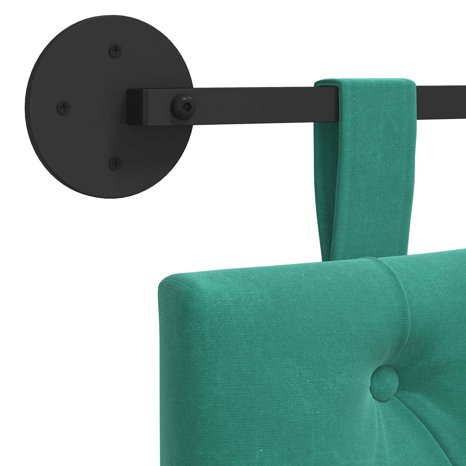 Tête de lit suspendue Turquoise 90 x 55 x 7 cm Velours - XIOS