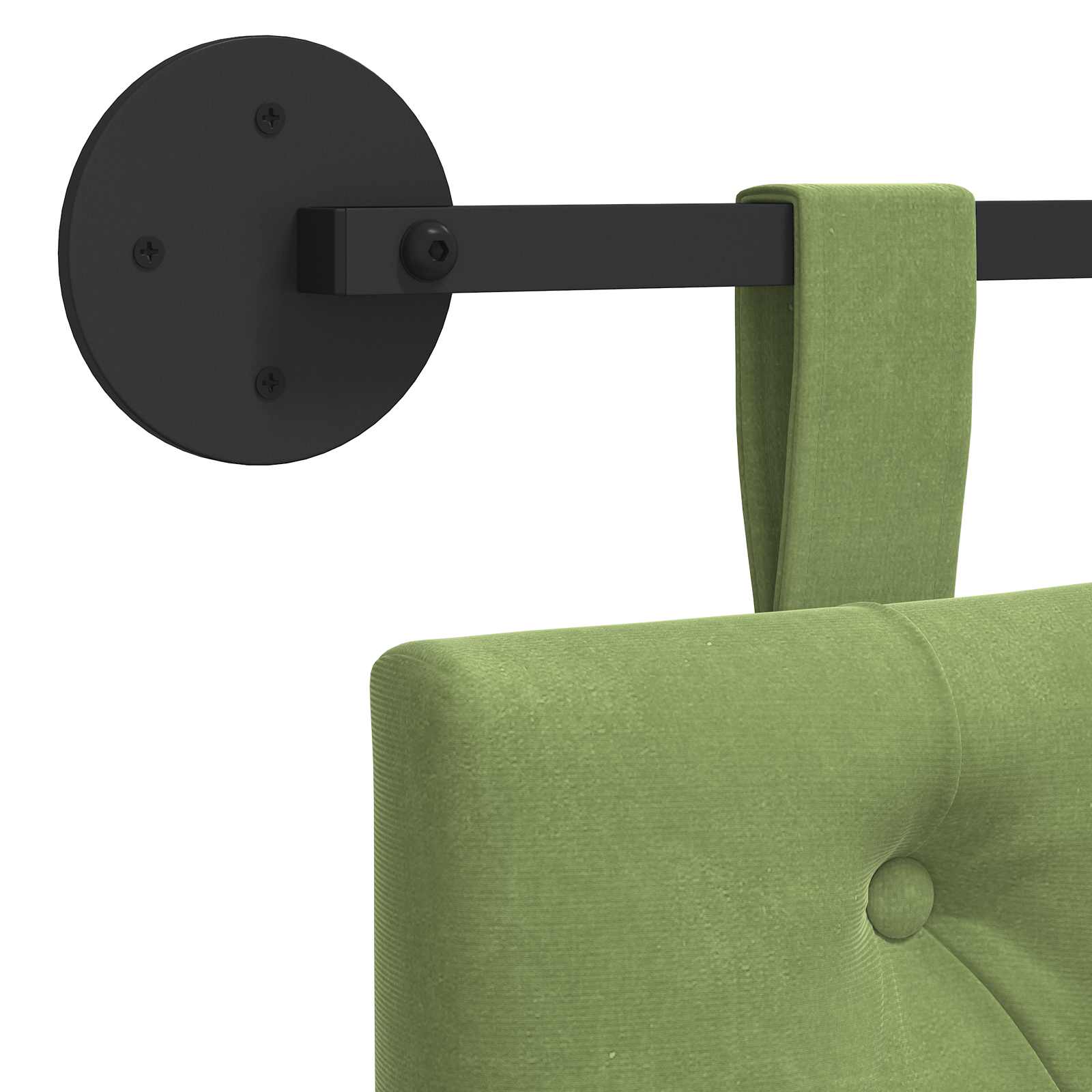 Tête de lit suspendue Vert clair Velours - XIOS