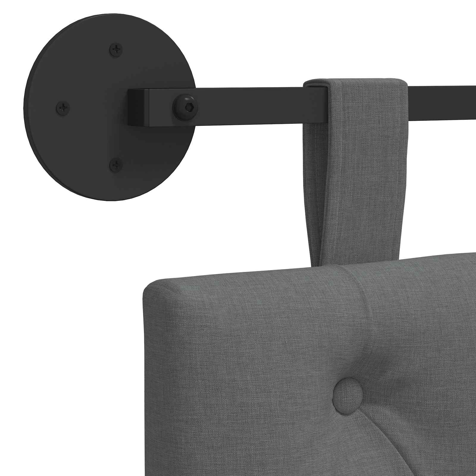Tête de lit suspendue Gris foncé Tissu - XIOS