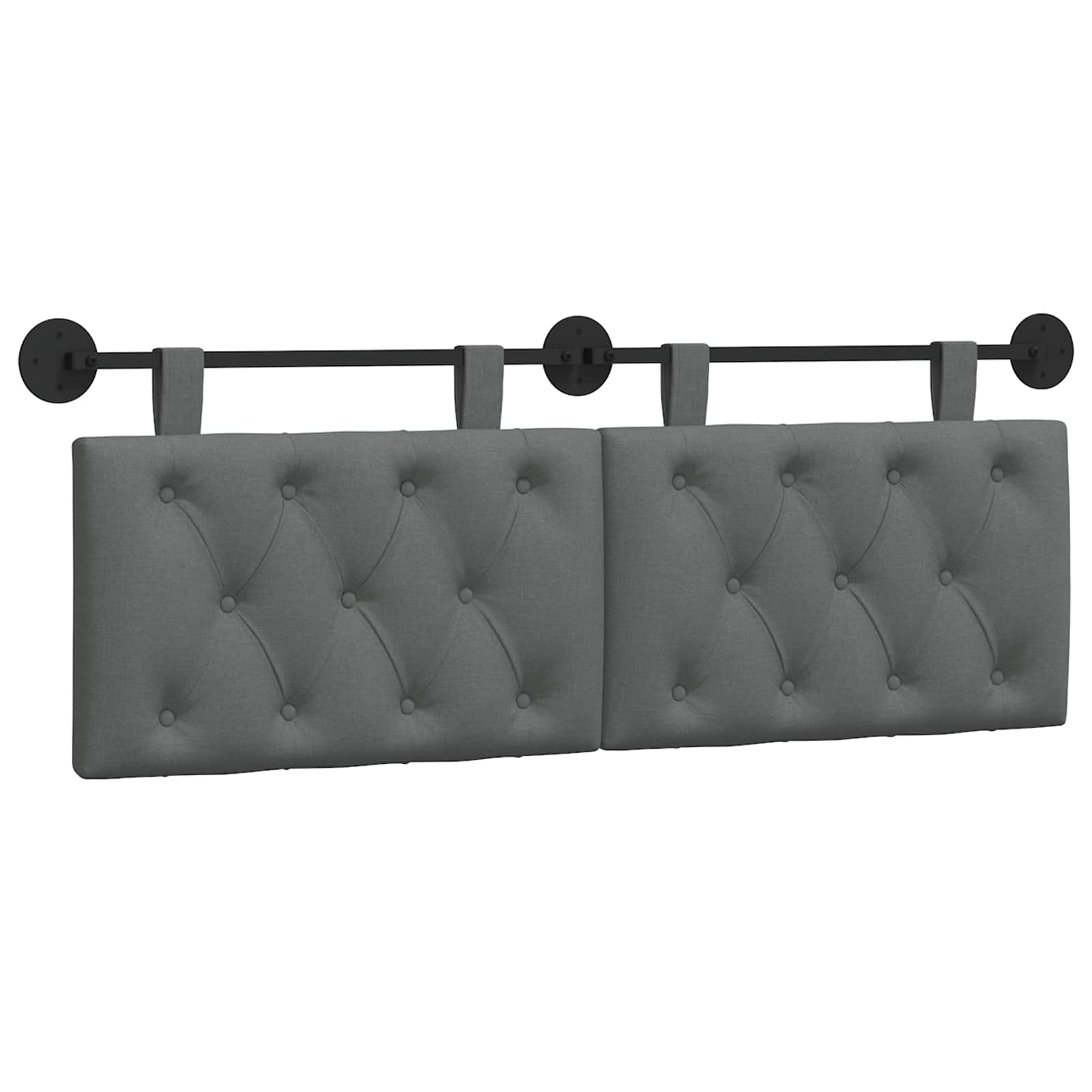 Tête de lit suspendue Gris foncé Tissu - XIOS