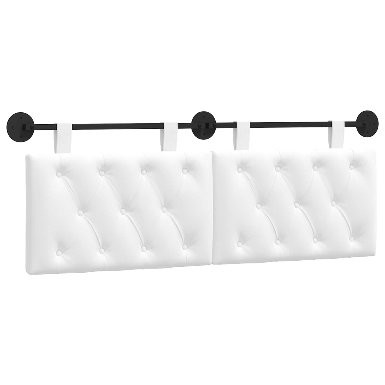 Tête de lit suspendue Montage mural Blanc 150 x 55 x 7 cm tissu - XIOS