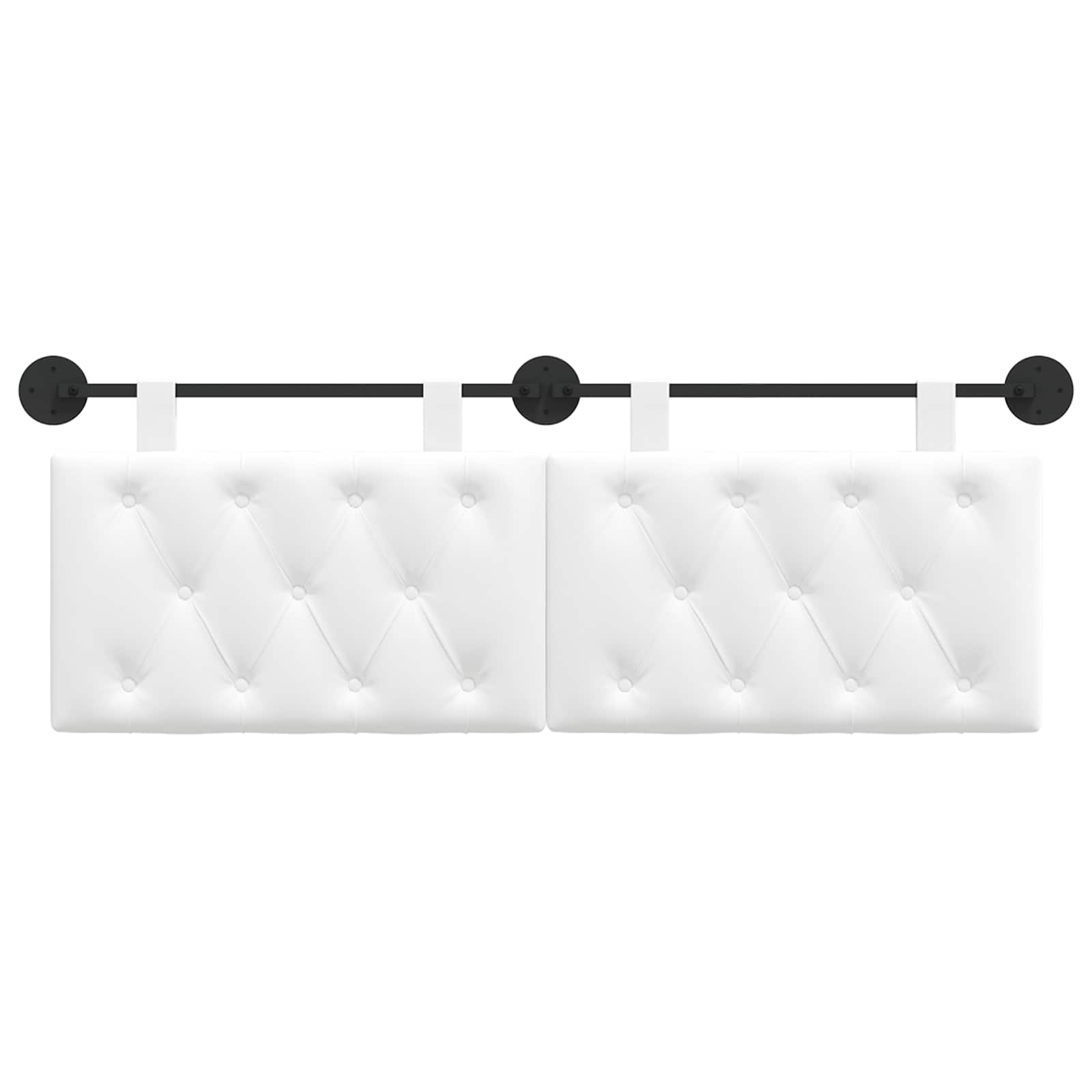Tête de lit suspendue Montage mural Blanc 150 x 55 x 7 cm tissu - XIOS