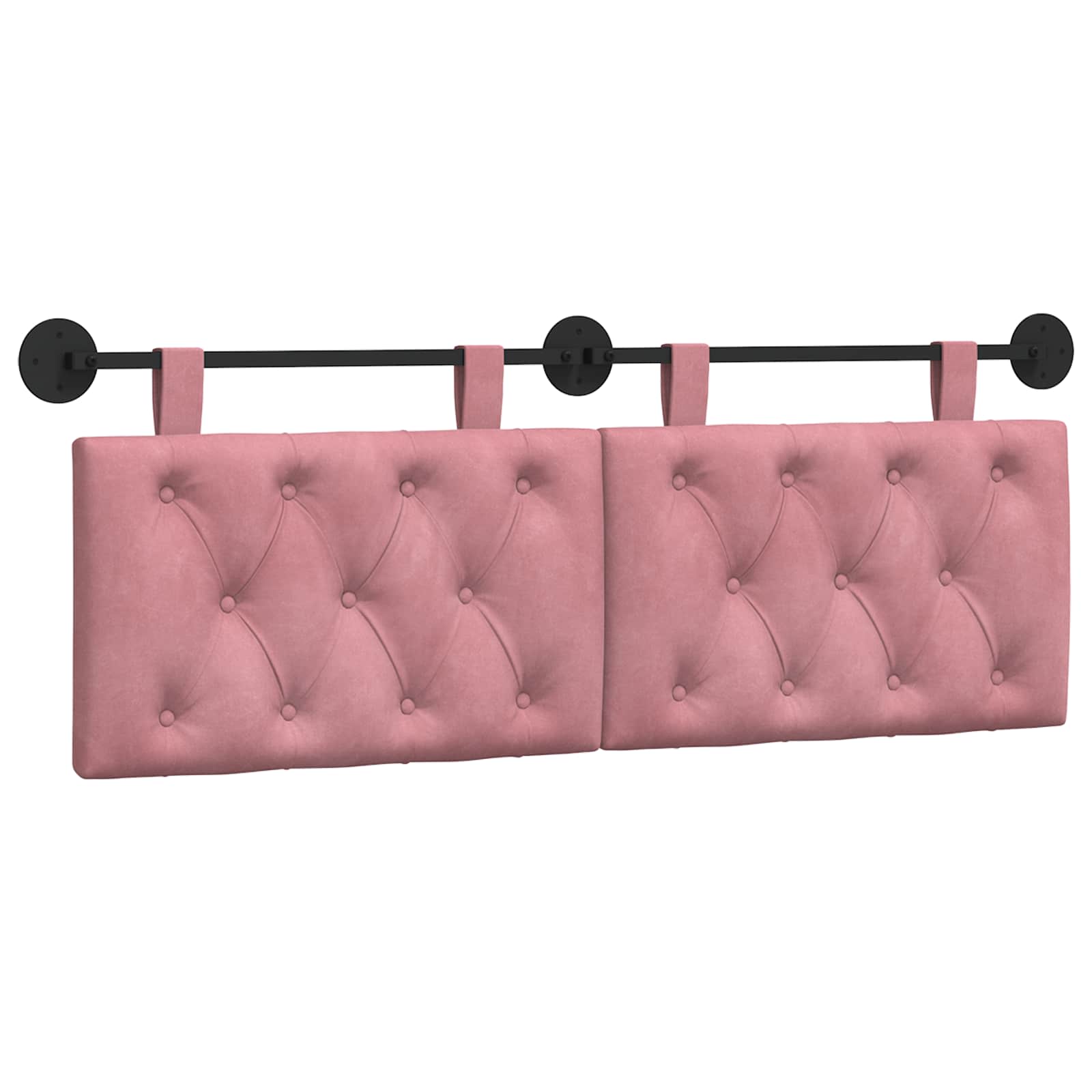 Tête de lit suspendue Avec lumière LED Rose Velours - XIOS