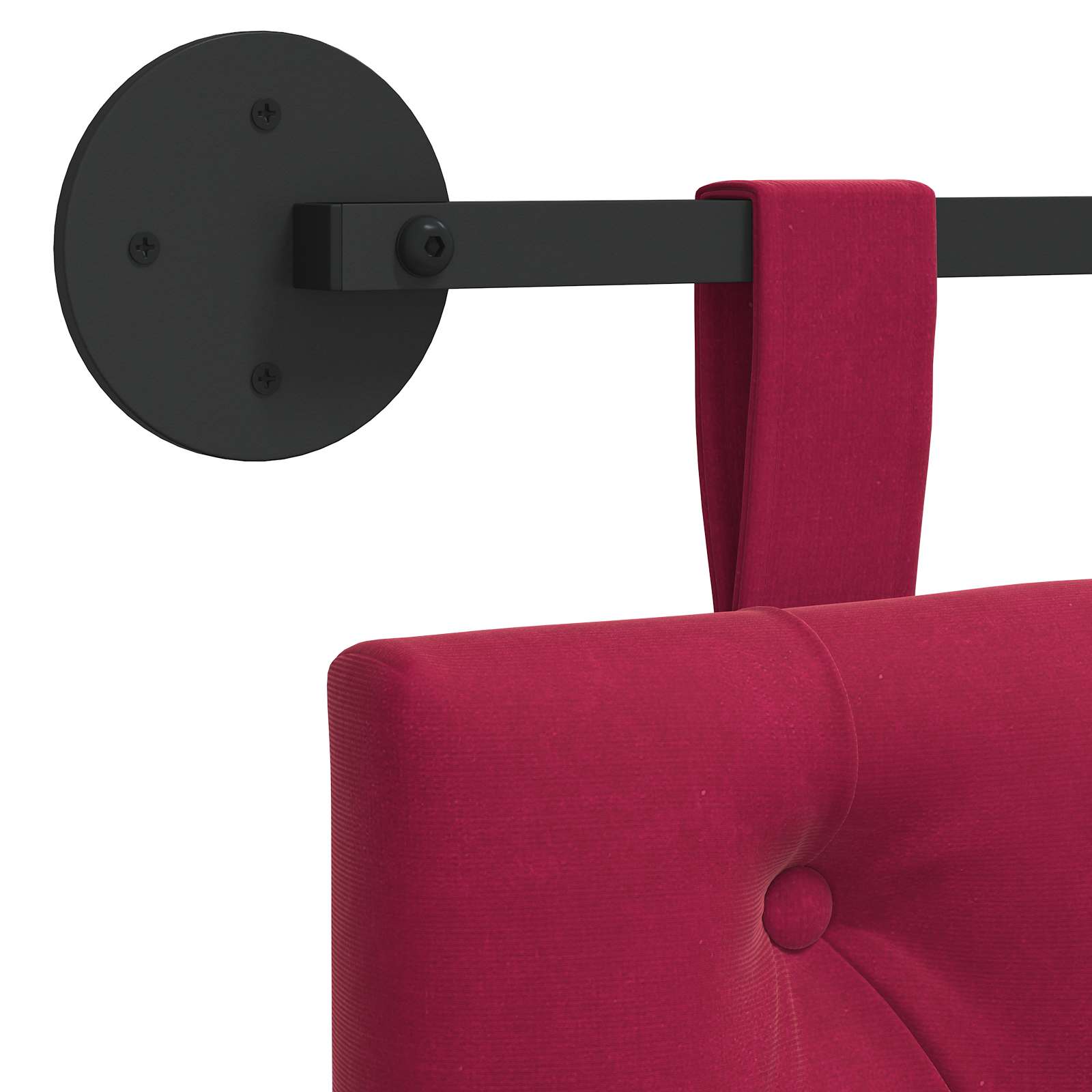 Tête de lit suspendue Avec lumière LED Bordeaux Velours - XIOS