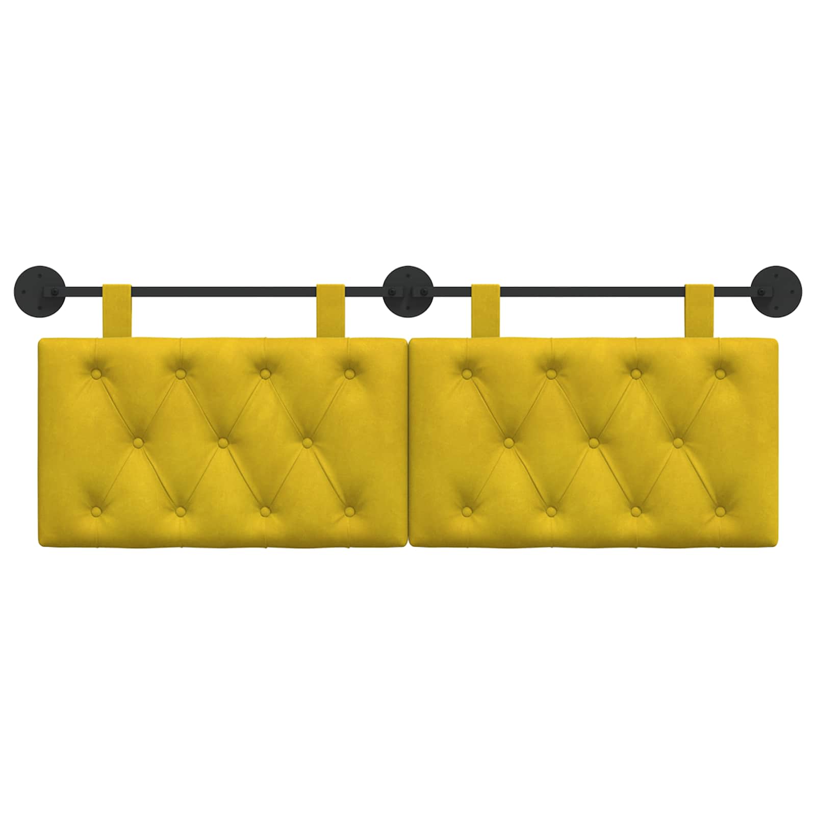 Tête de lit suspendue Jaune Velours - XIOS