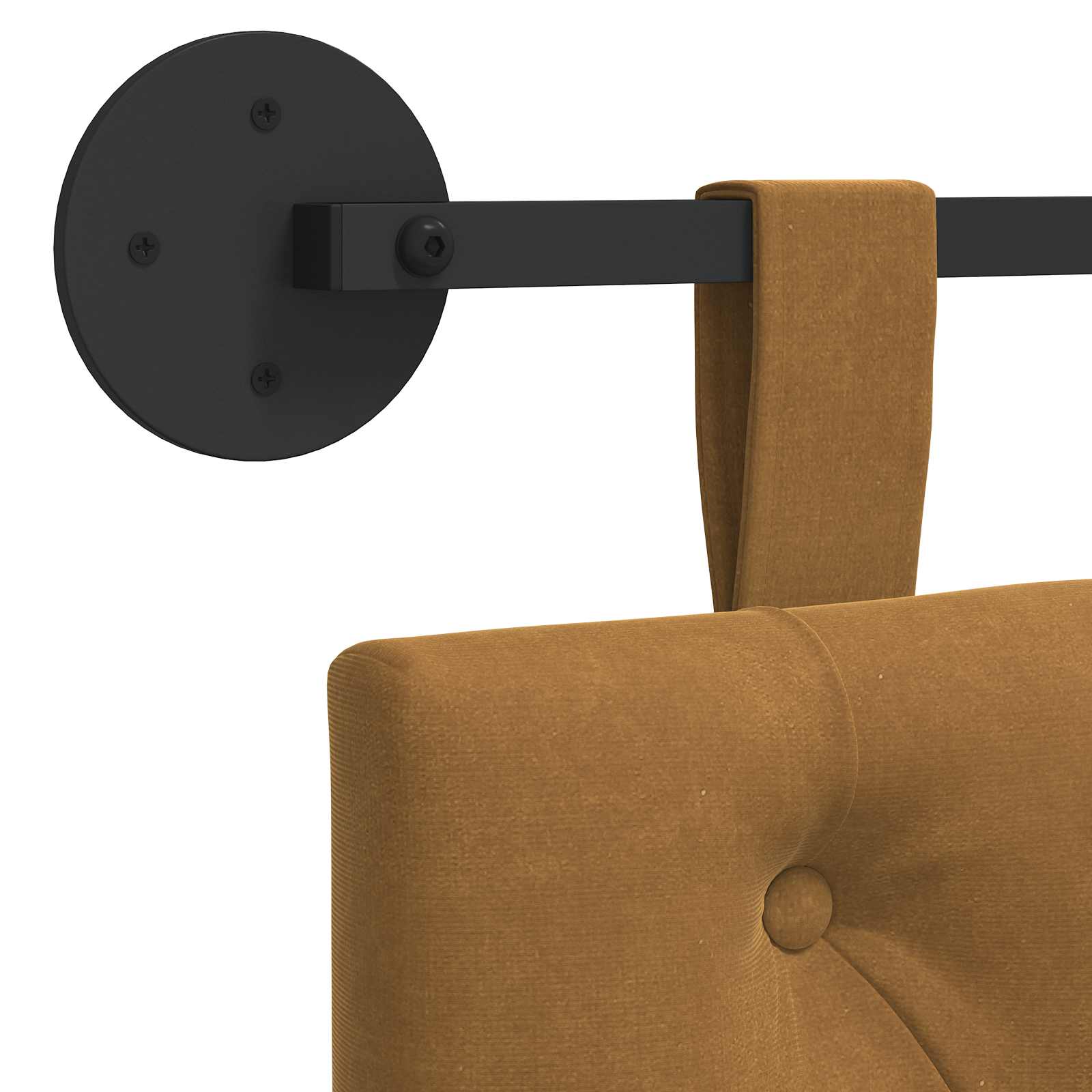 Tête de lit suspendue Avec lumière LED Marron Velours - XIOS