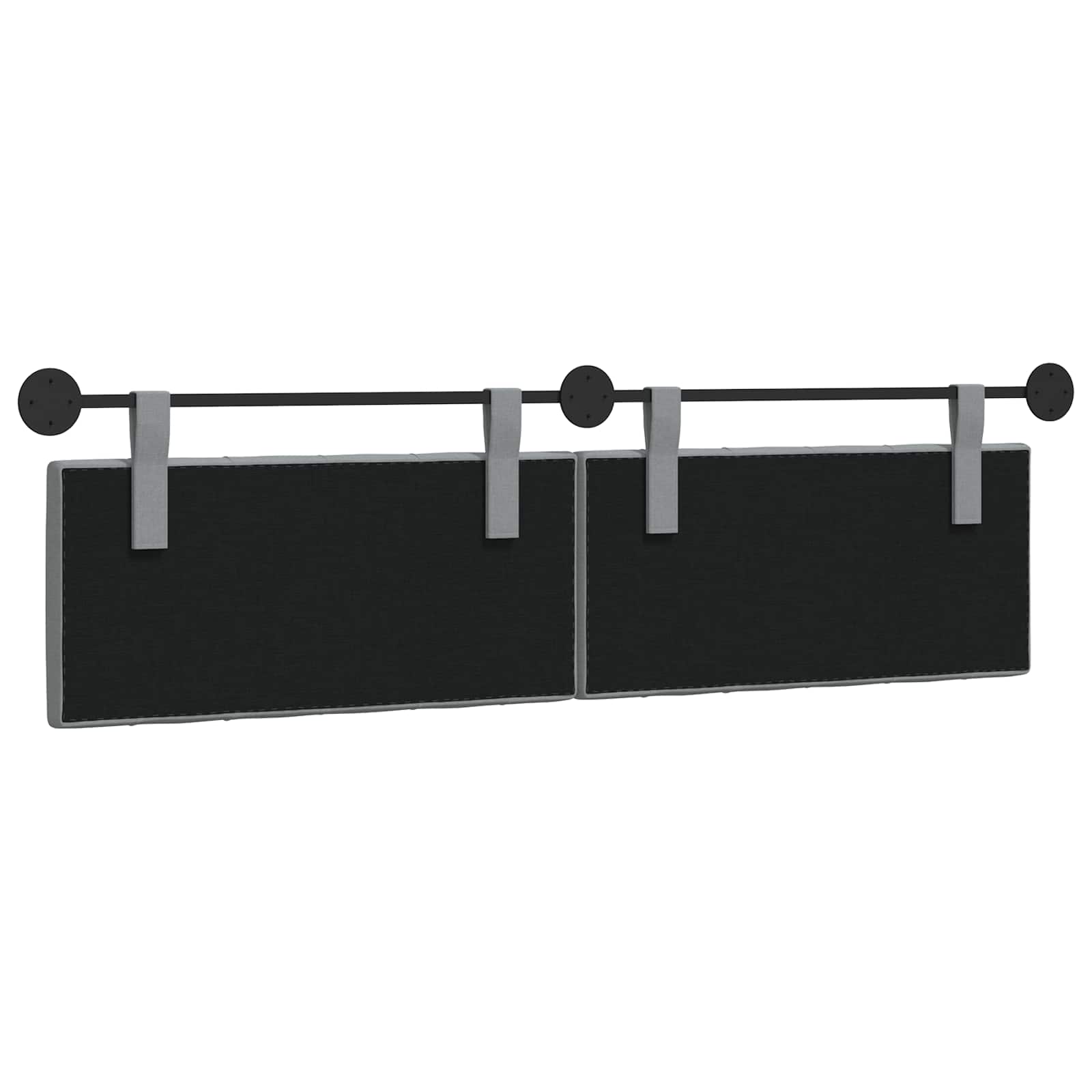 Tête de lit suspendue Gris clair 190 x 55 x 7 cm tissu - XIOS