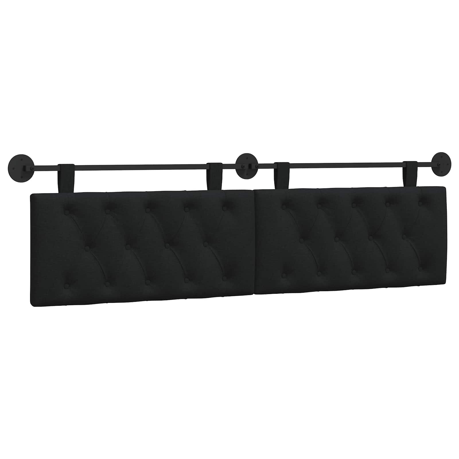 Tête de lit suspendue Noir Tissu - XIOS