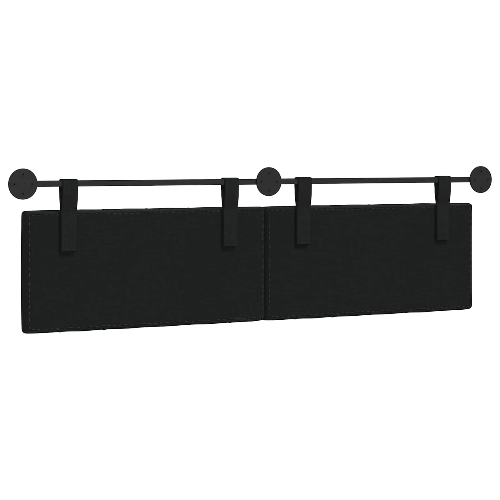 Tête de lit suspendue Noir Tissu - XIOS