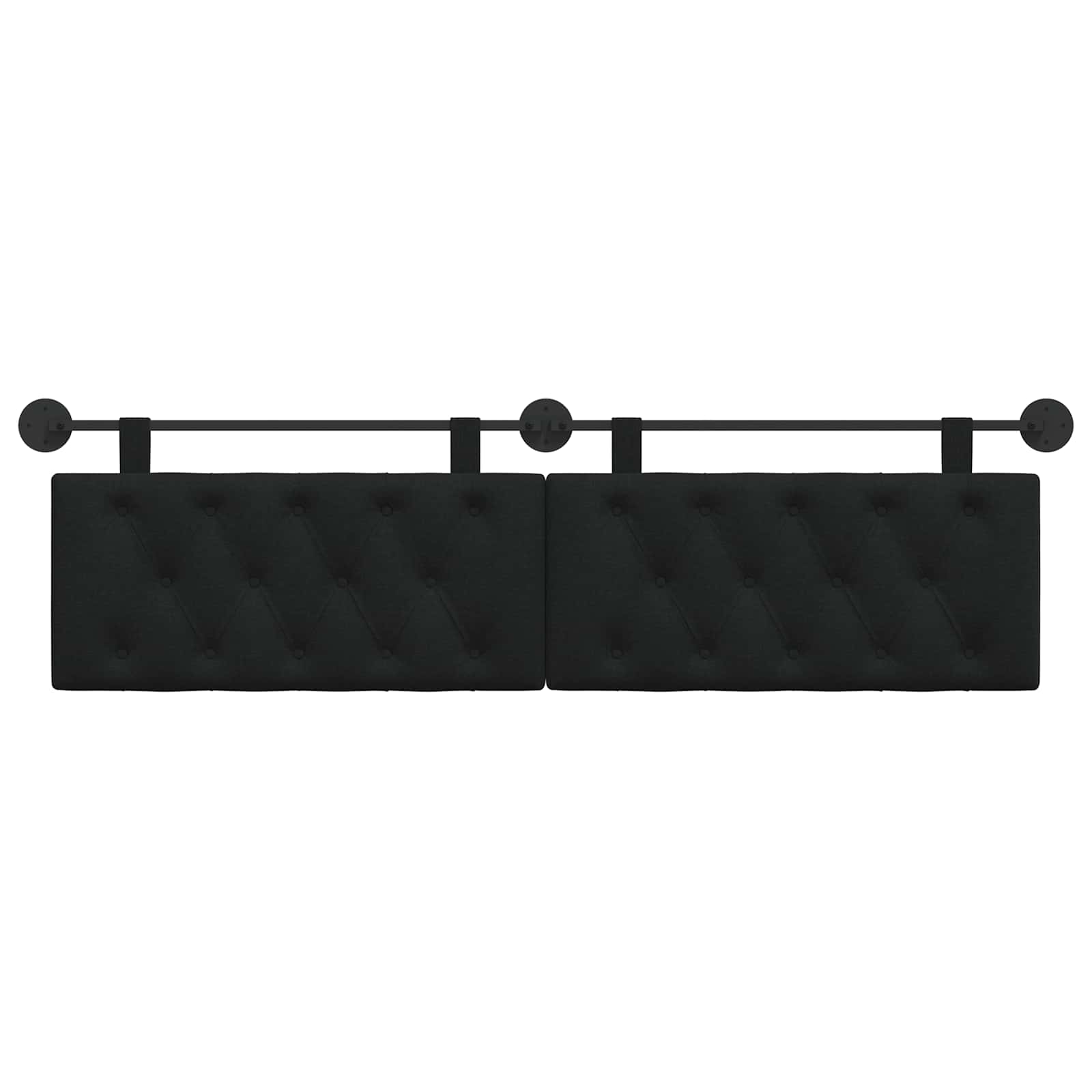 Tête de lit suspendue Noir Tissu - XIOS