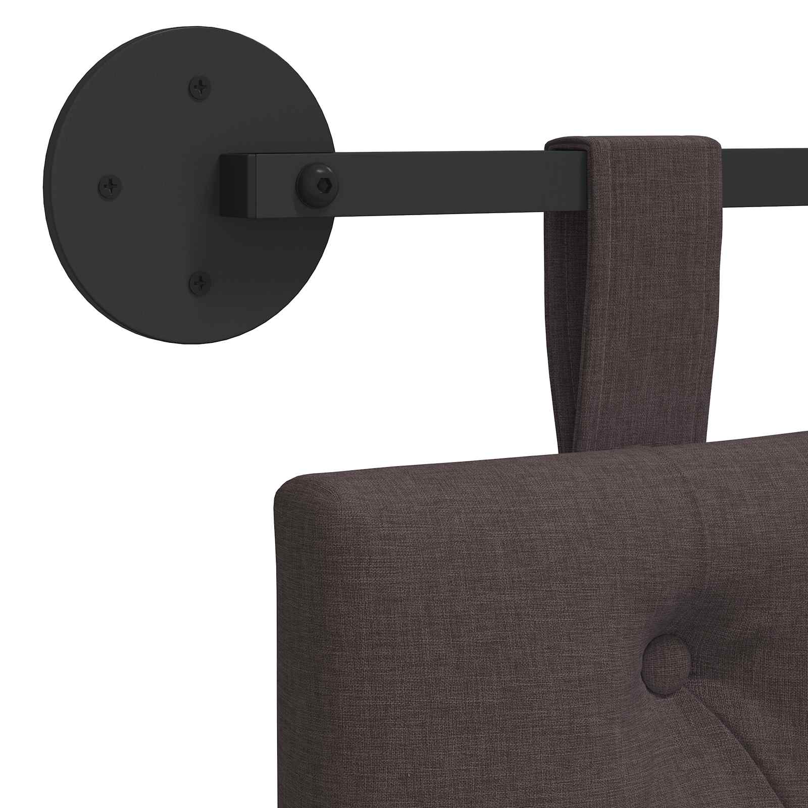 Tête de lit suspendue Marron foncé 190 x 55 x 7 cm tissu - XIOS