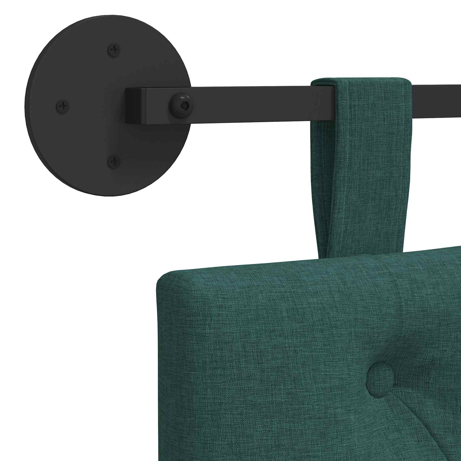Tête de lit suspendue Vert foncé Tissu - XIOS