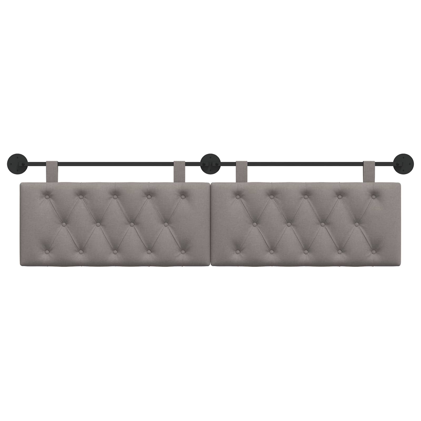 Tête de lit suspendue Taupe Tissu - XIOS