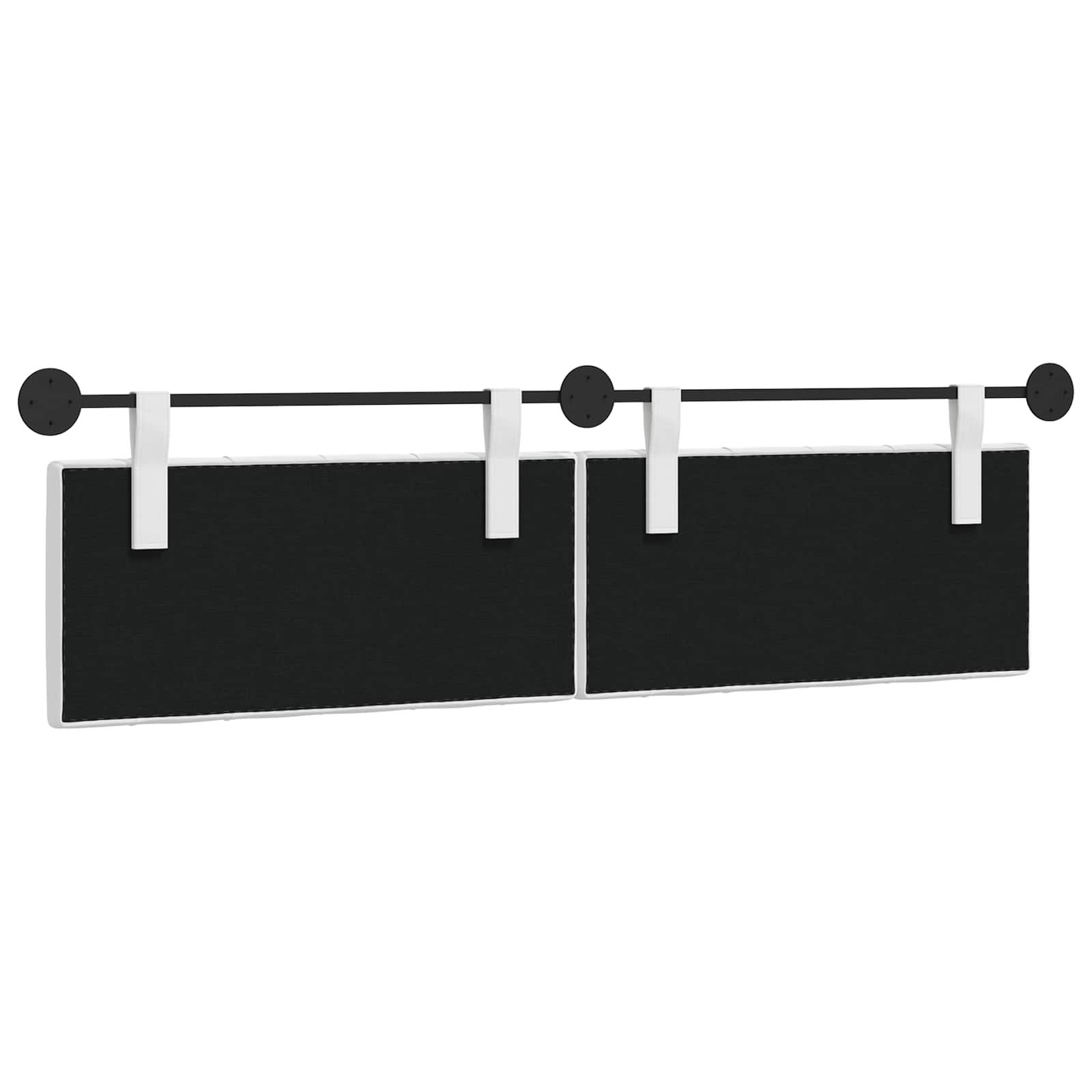 Tête de lit suspendue Montage mural Blanc 190 x 55 x 7 cm tissu - XIOS