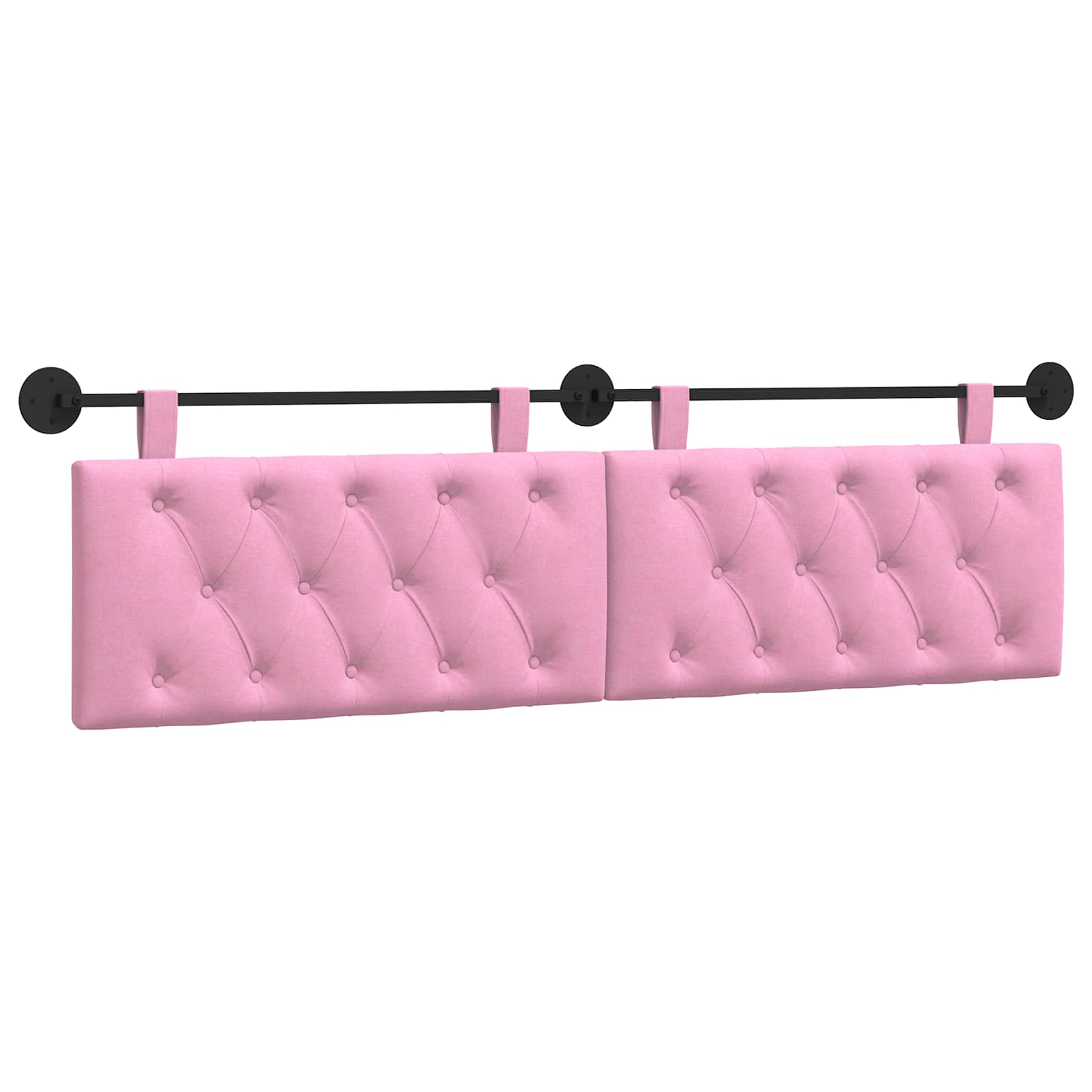 Tête de lit suspendue Montage mural Rose 190 x 55 x 7 cm tissu - XIOS