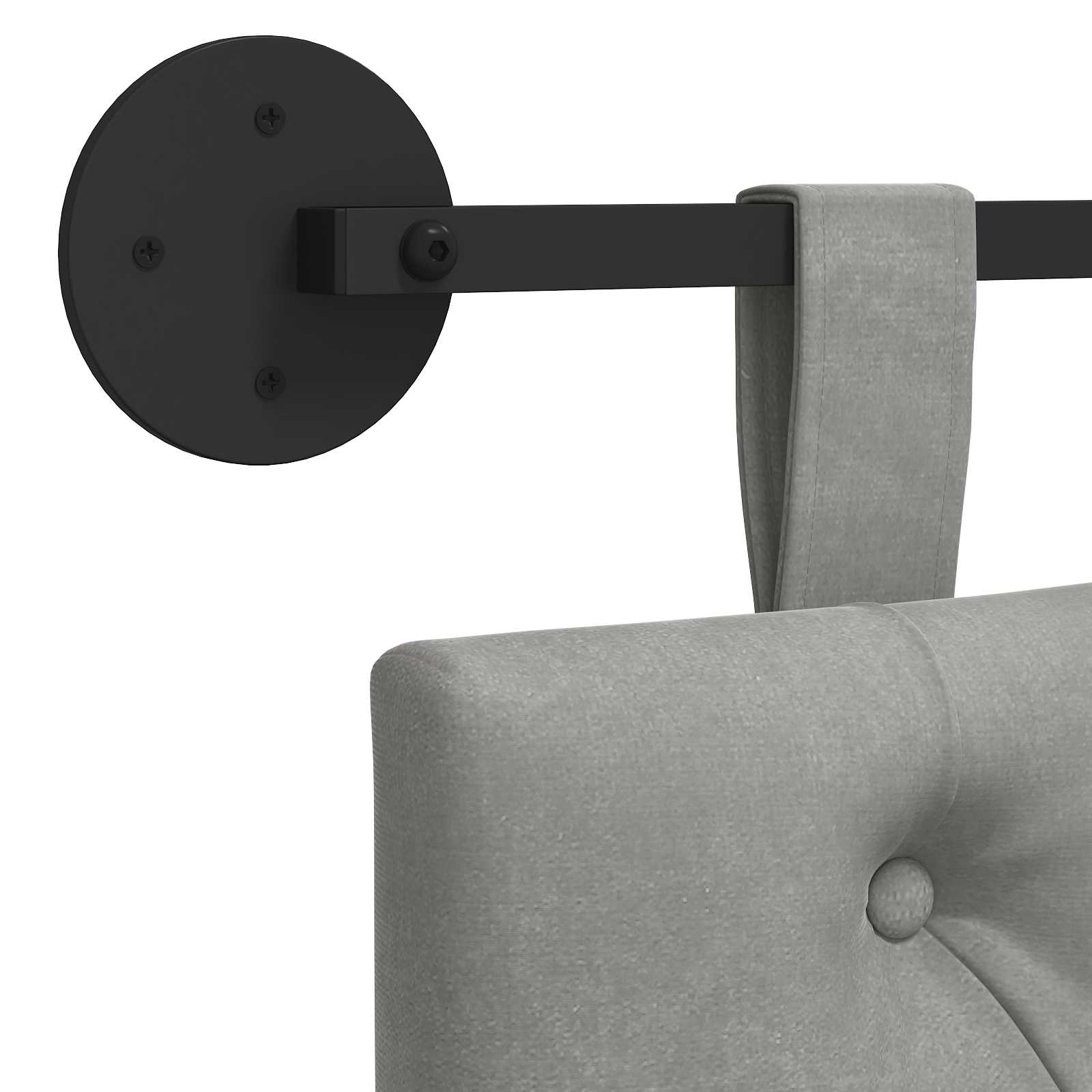 Tête de lit suspendue Gris clair Velours - XIOS