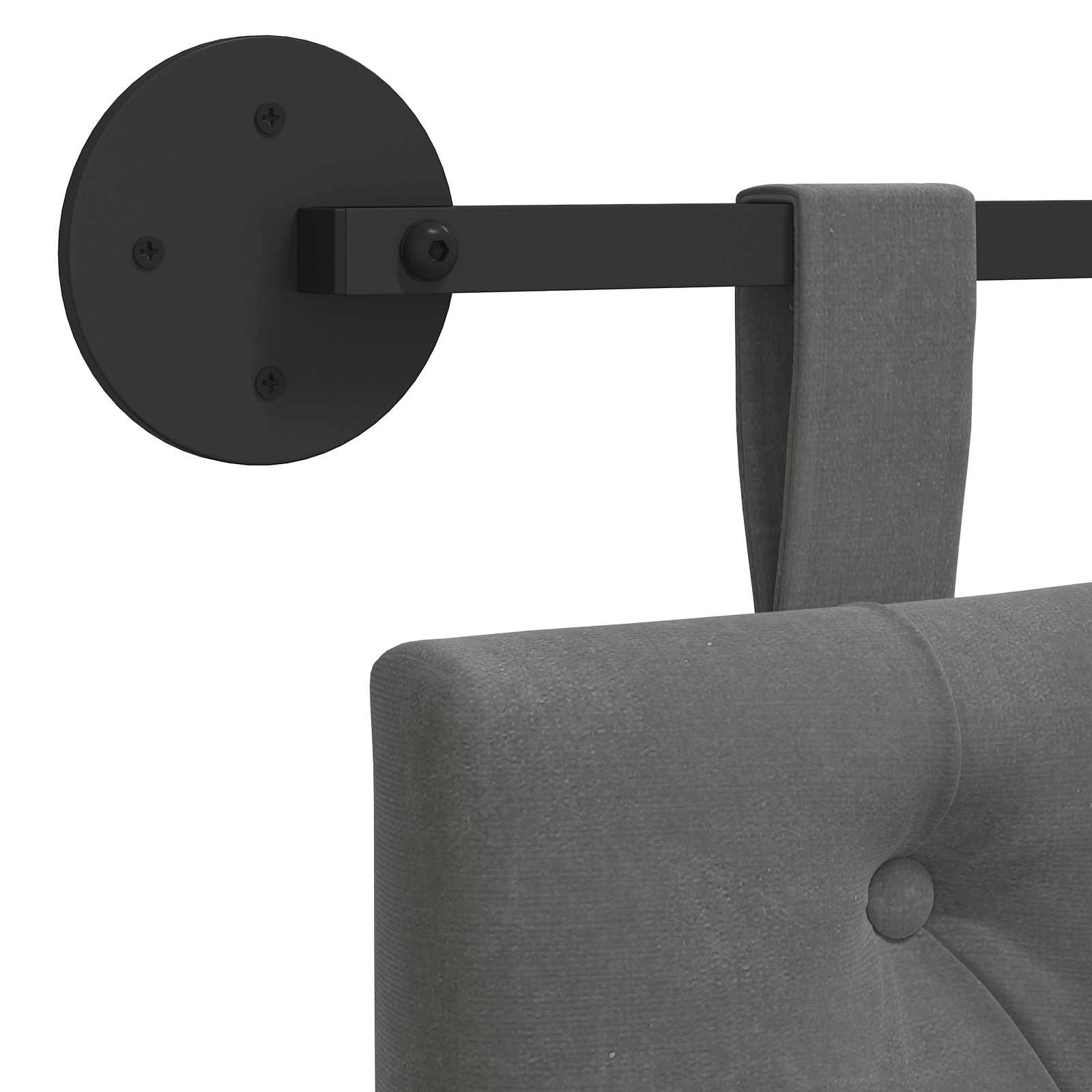 Tête de lit suspendue Gris foncé Velours - XIOS