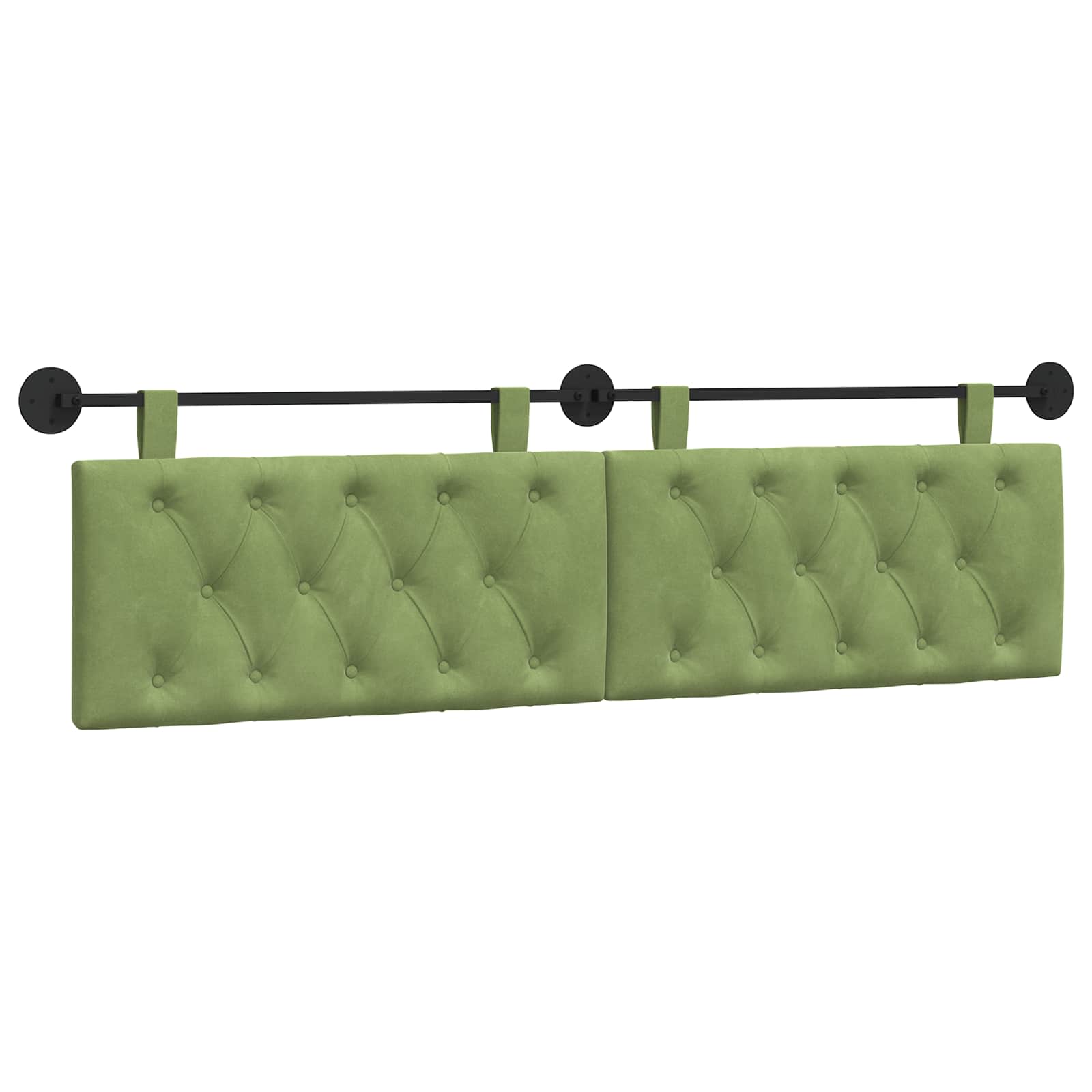 Tête de lit suspendue Vert clair 190 x 55 x 7 cm Velours - XIOS