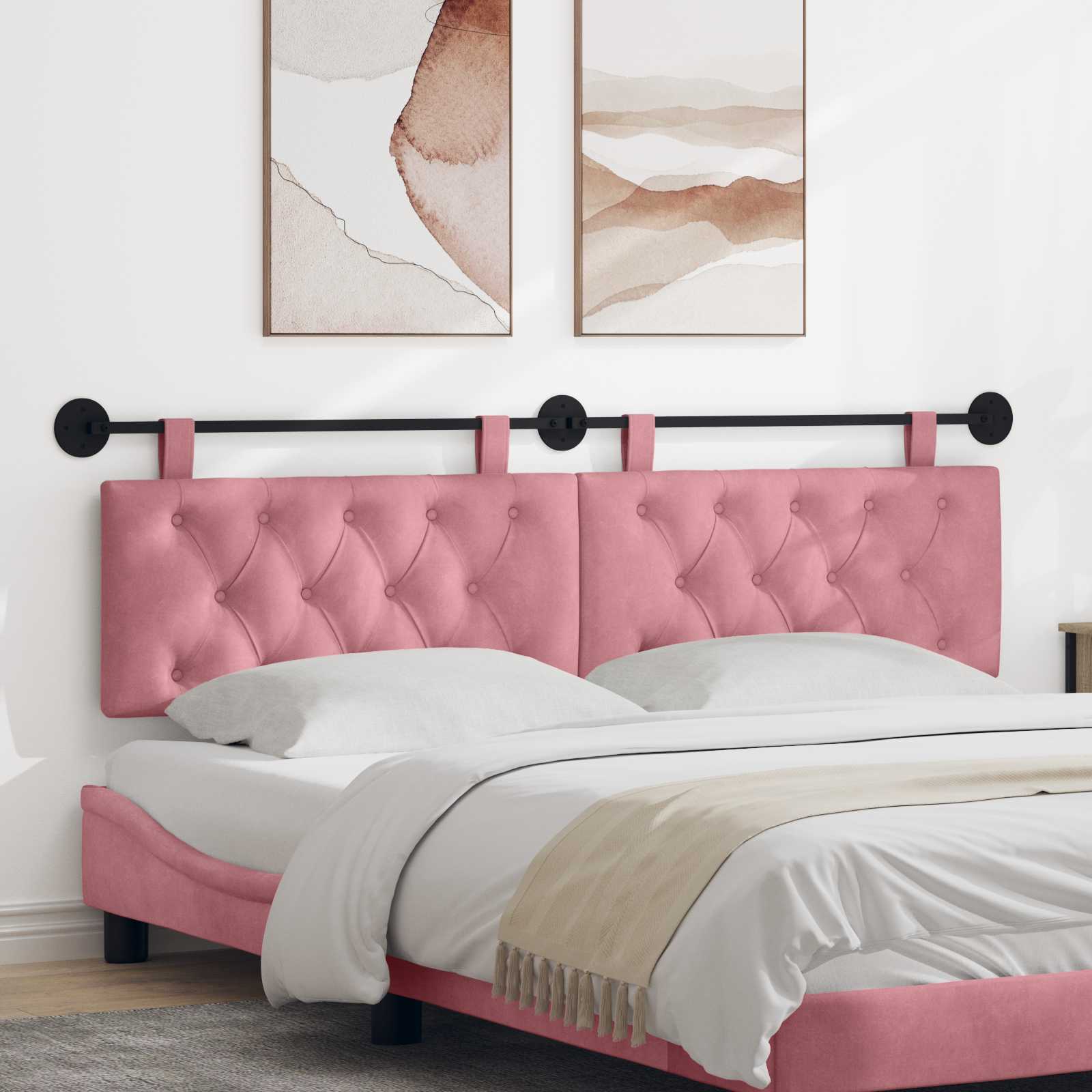 Tête de lit suspendue Rose Velours - XIOS