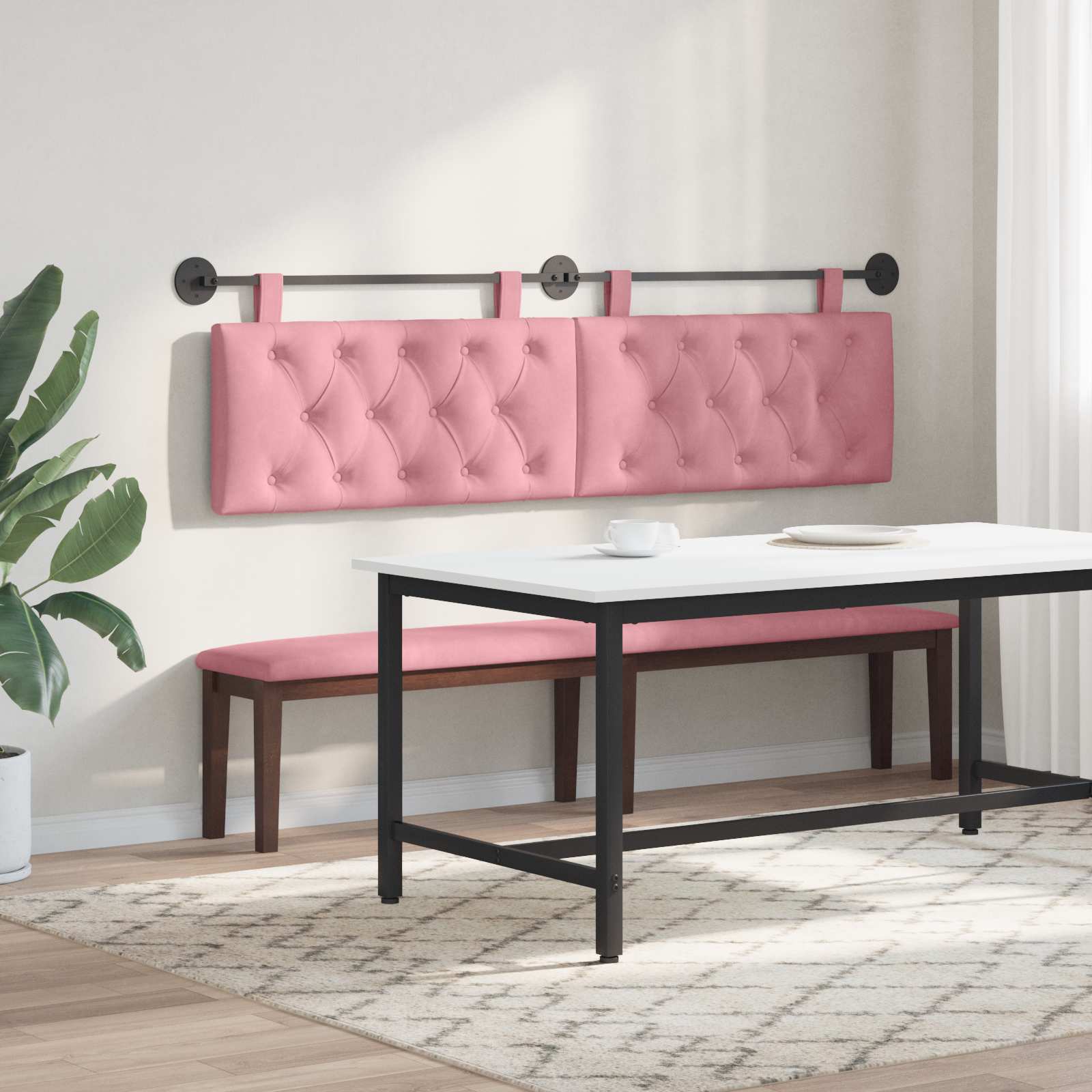 Tête de lit suspendue Rose Velours - XIOS
