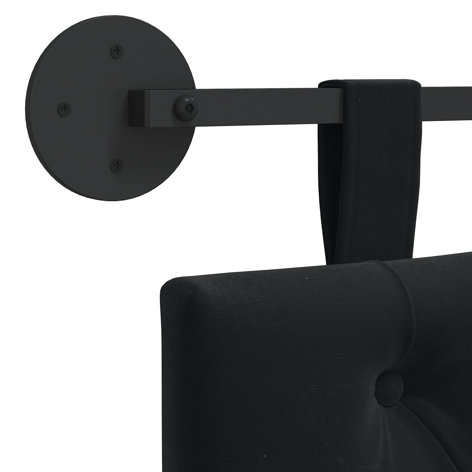 Tête de lit suspendue Noir Velours - XIOS
