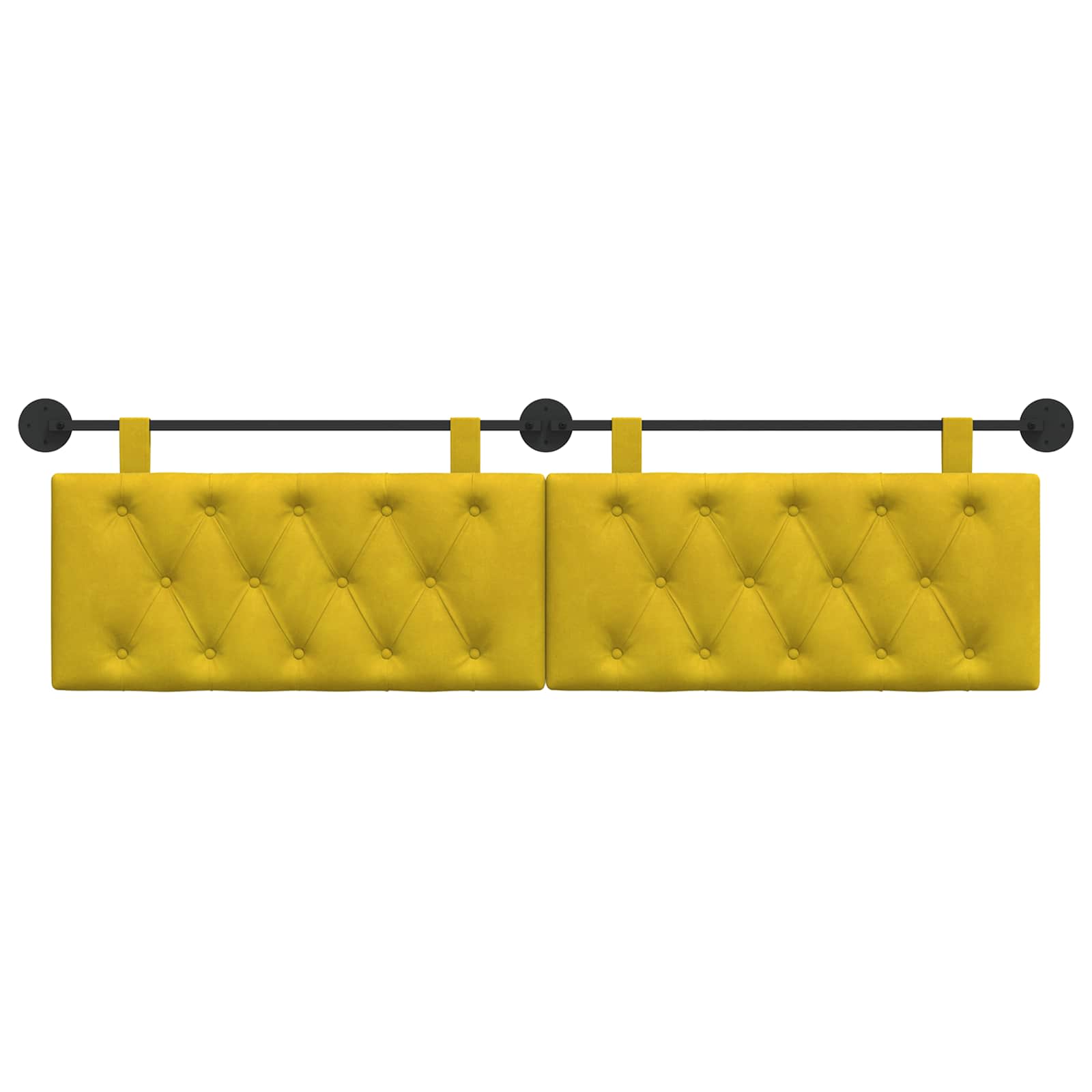 Tête de lit suspendue Jaune Velours - XIOS