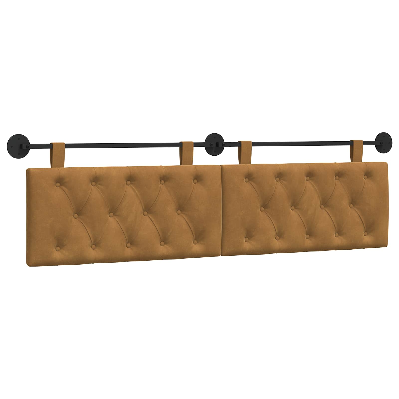 Tête de lit suspendue Marron 190 x 55 x 7 cm Velours - XIOS
