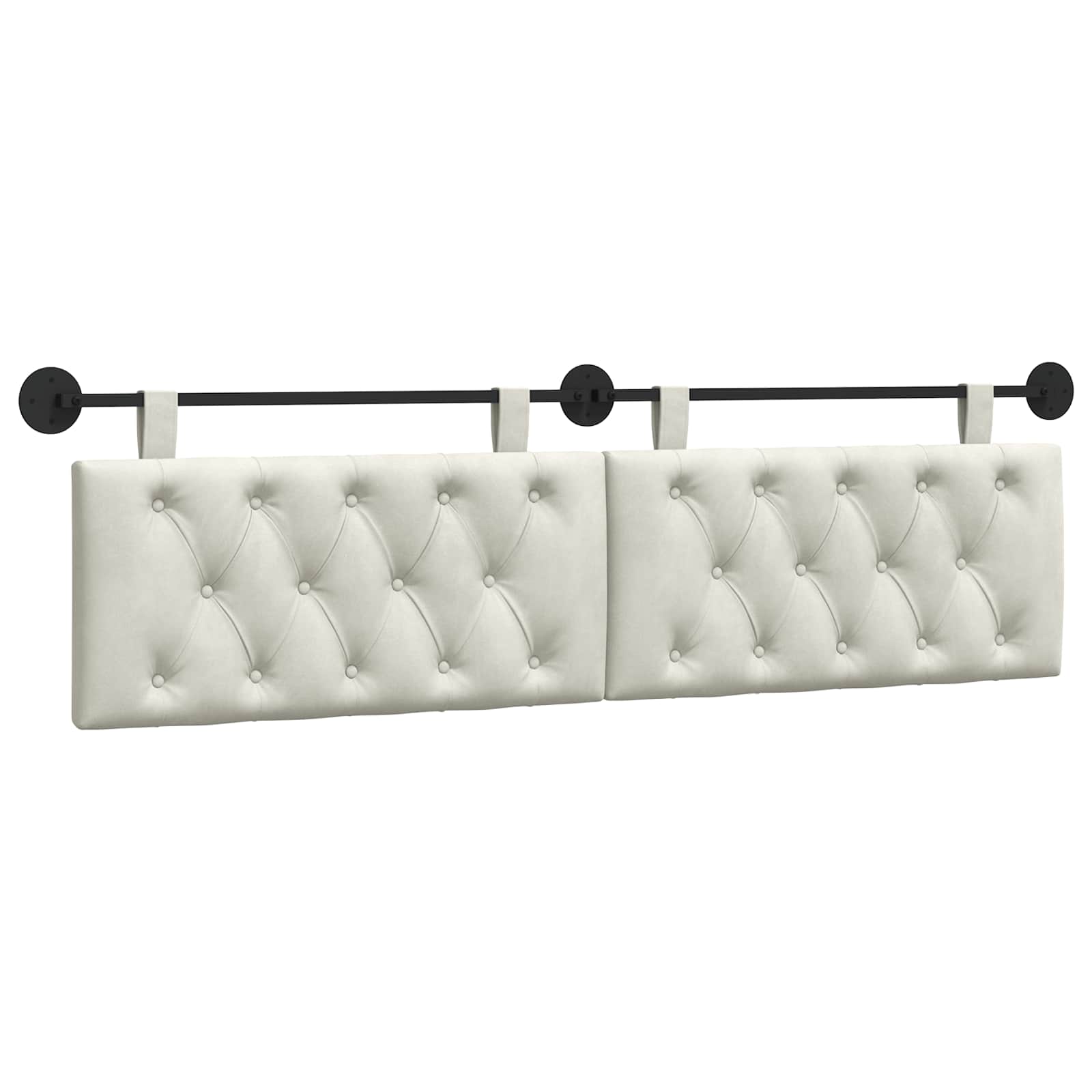 Tête de lit suspendue Crème Velours - XIOS