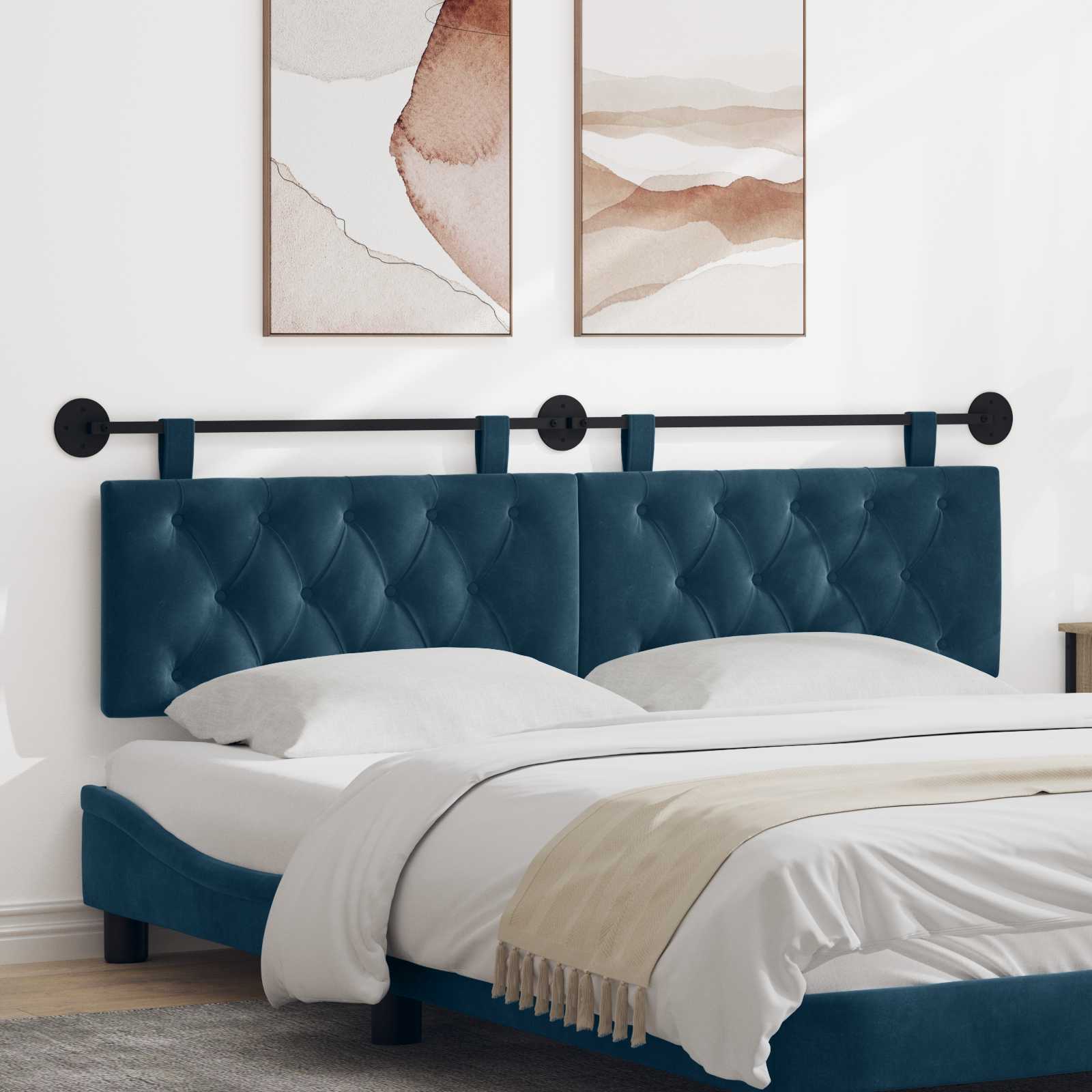 Tête de lit suspendue Bleu Velours - XIOS