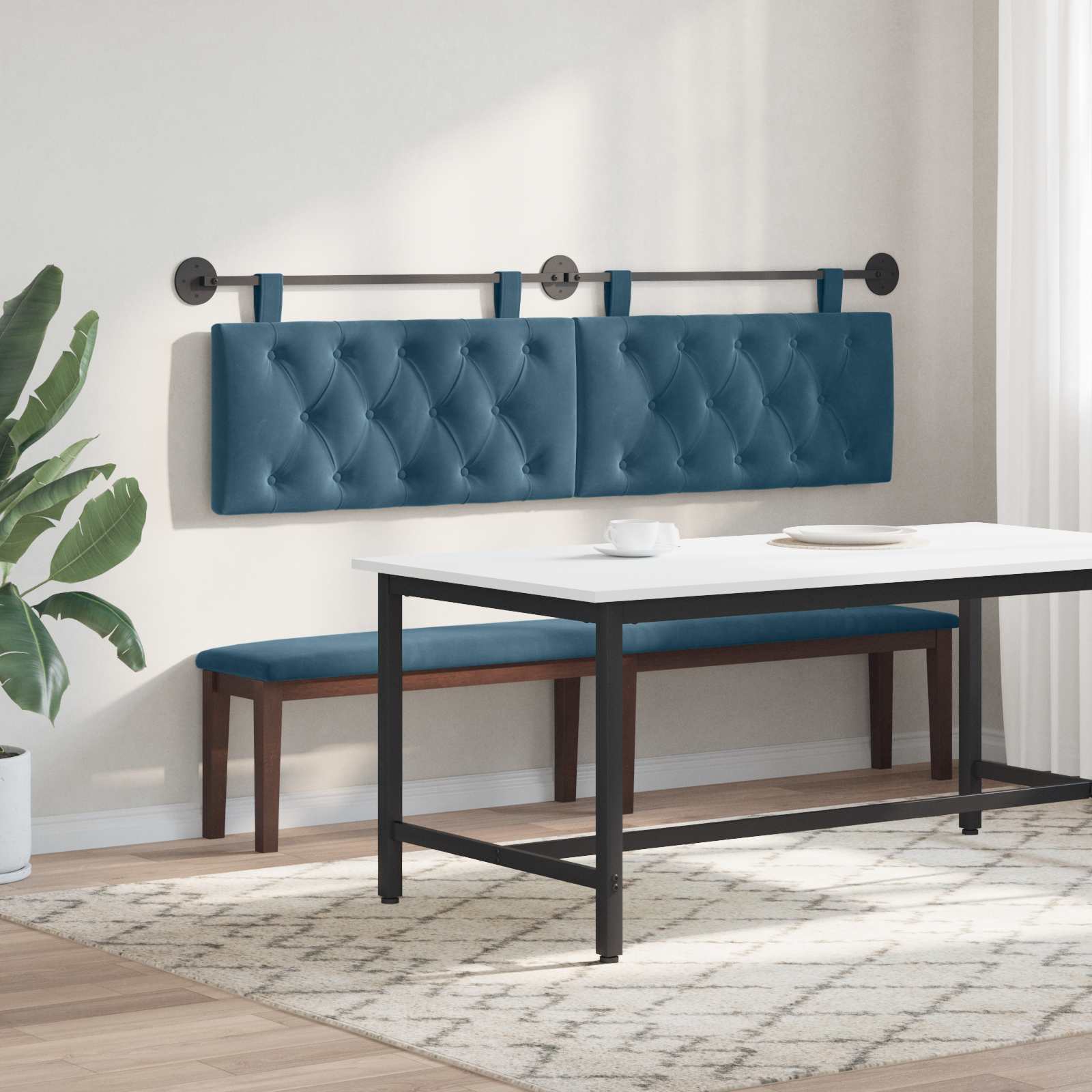 Tête de lit suspendue Bleu Velours - XIOS