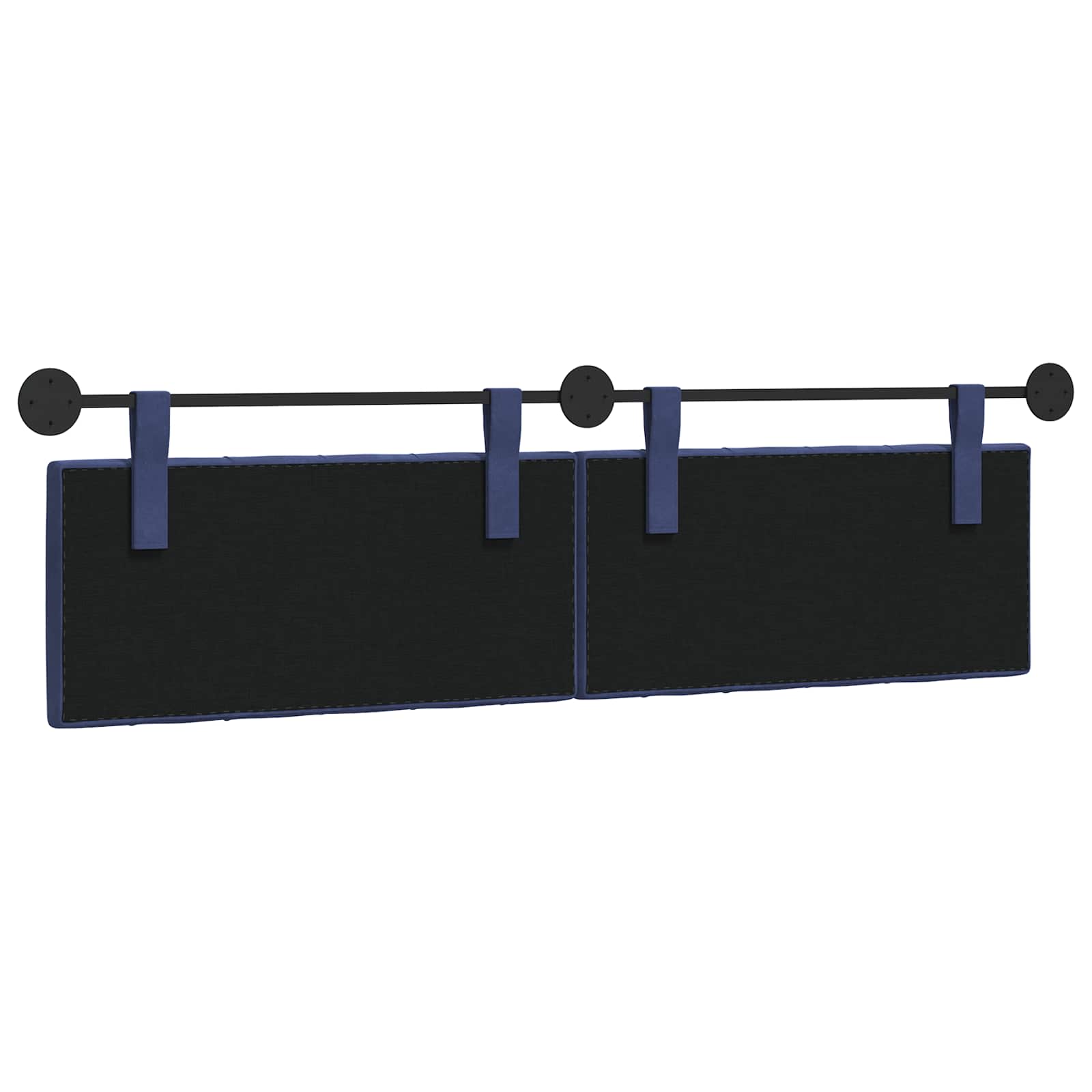 Tête de lit suspendue Bleu police Velours - XIOS