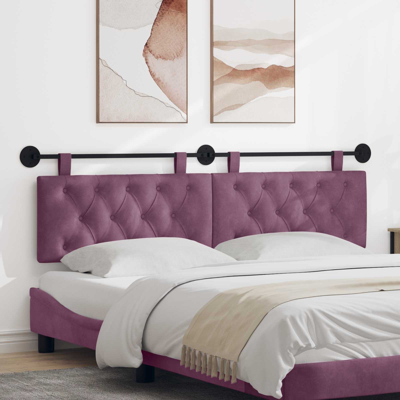 Tête de lit suspendue Pourpre Velours - XIOS