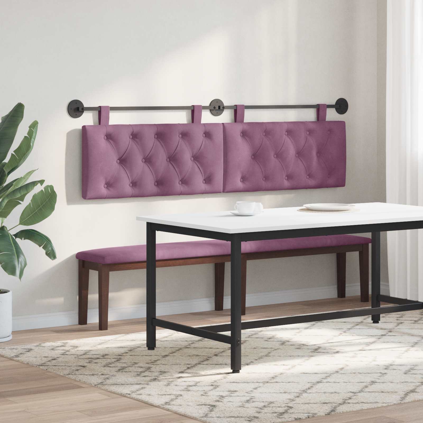 Tête de lit suspendue Pourpre Velours - XIOS