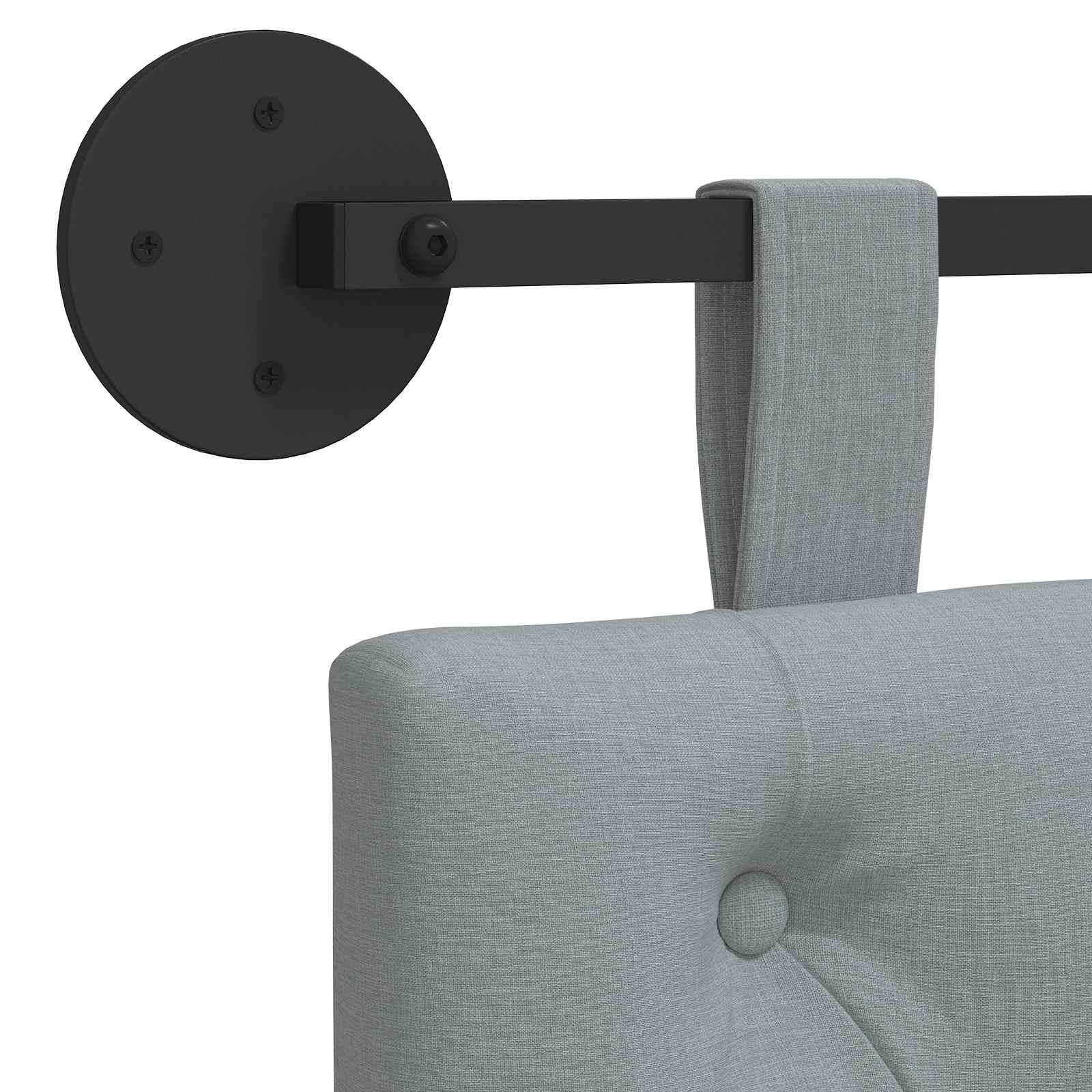 Tête de lit suspendue Gris clair Tissu - XIOS