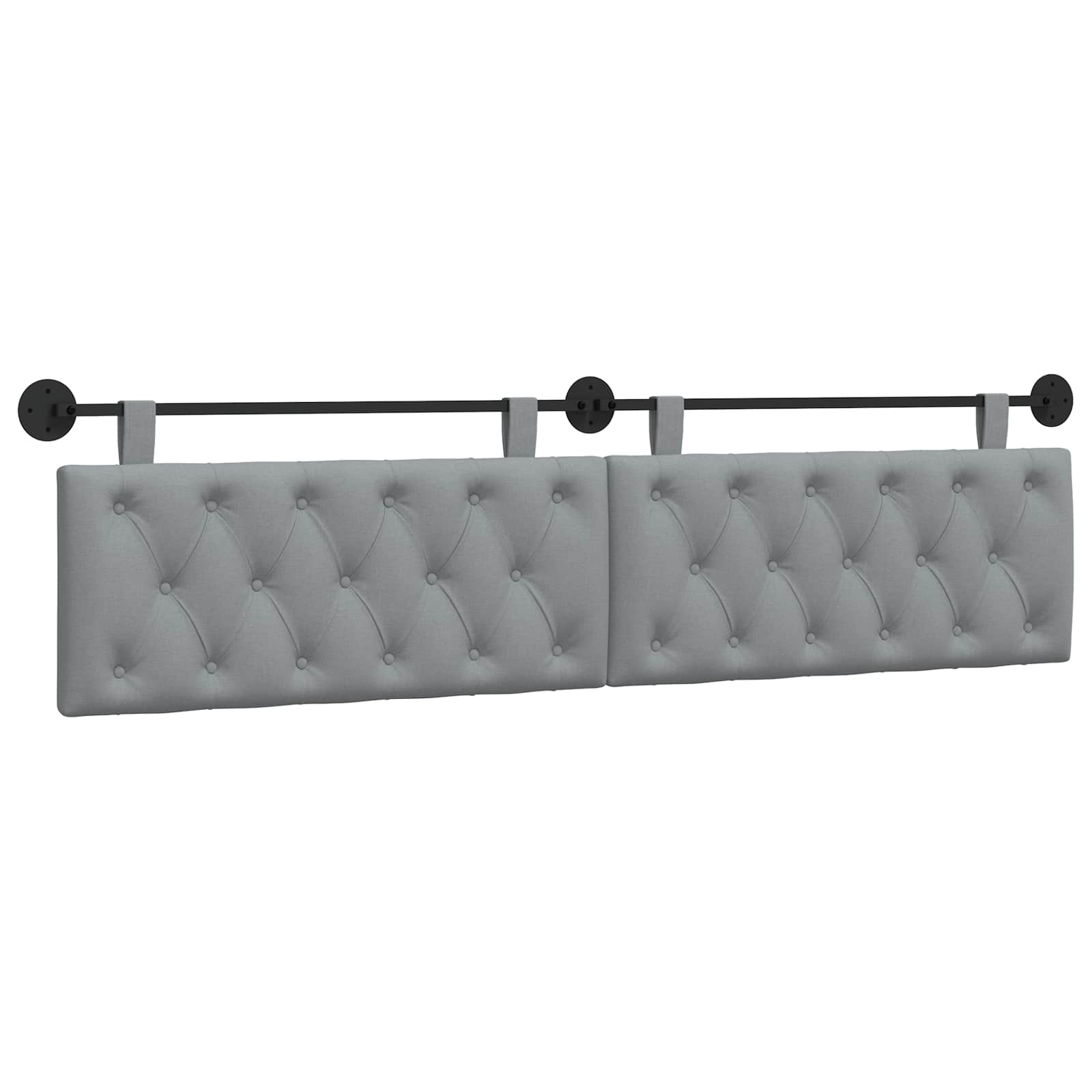 Tête de lit suspendue Gris clair Tissu - XIOS