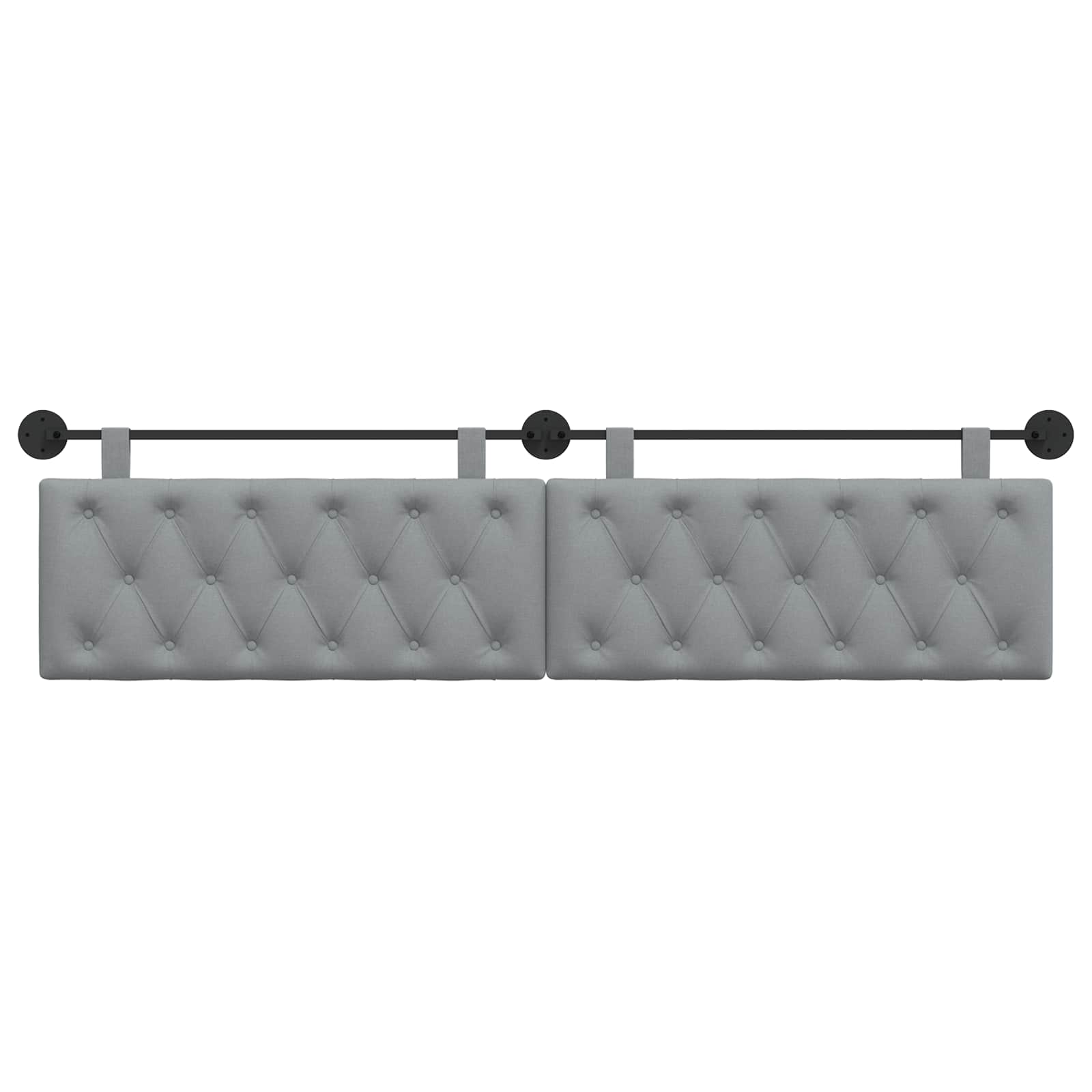 Tête de lit suspendue Gris clair Tissu - XIOS