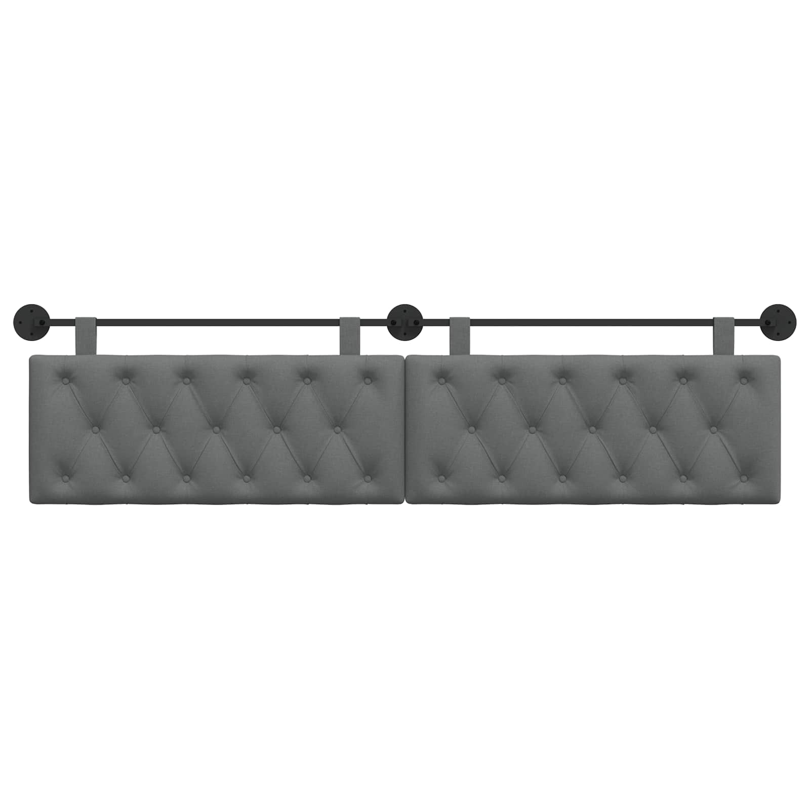 Tête de lit suspendue Gris foncé 210 x 55 x 7 cm tissu - XIOS