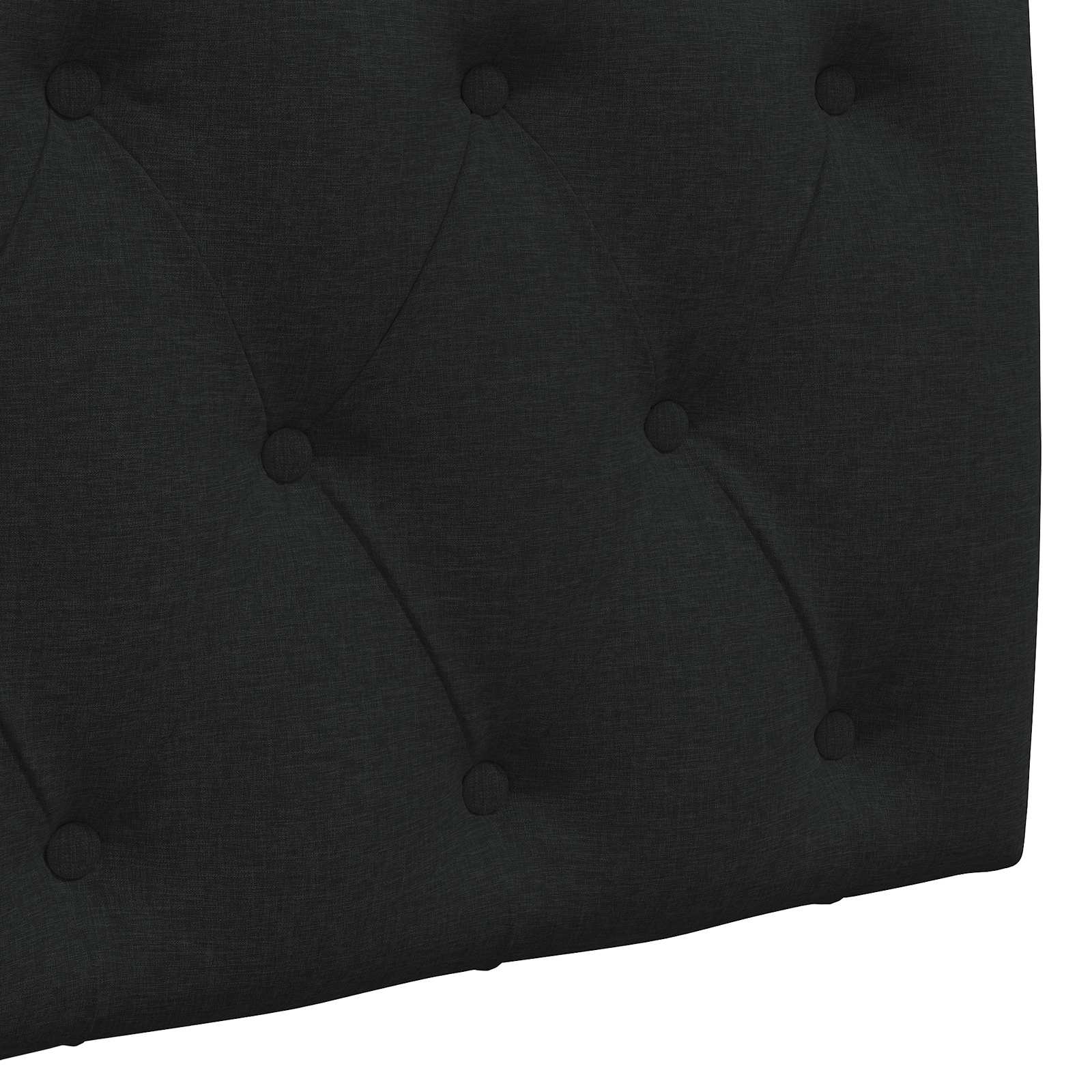 Tête de lit suspendue Montage mural Noir 210 x 55 x 7 cm tissu - XIOS
