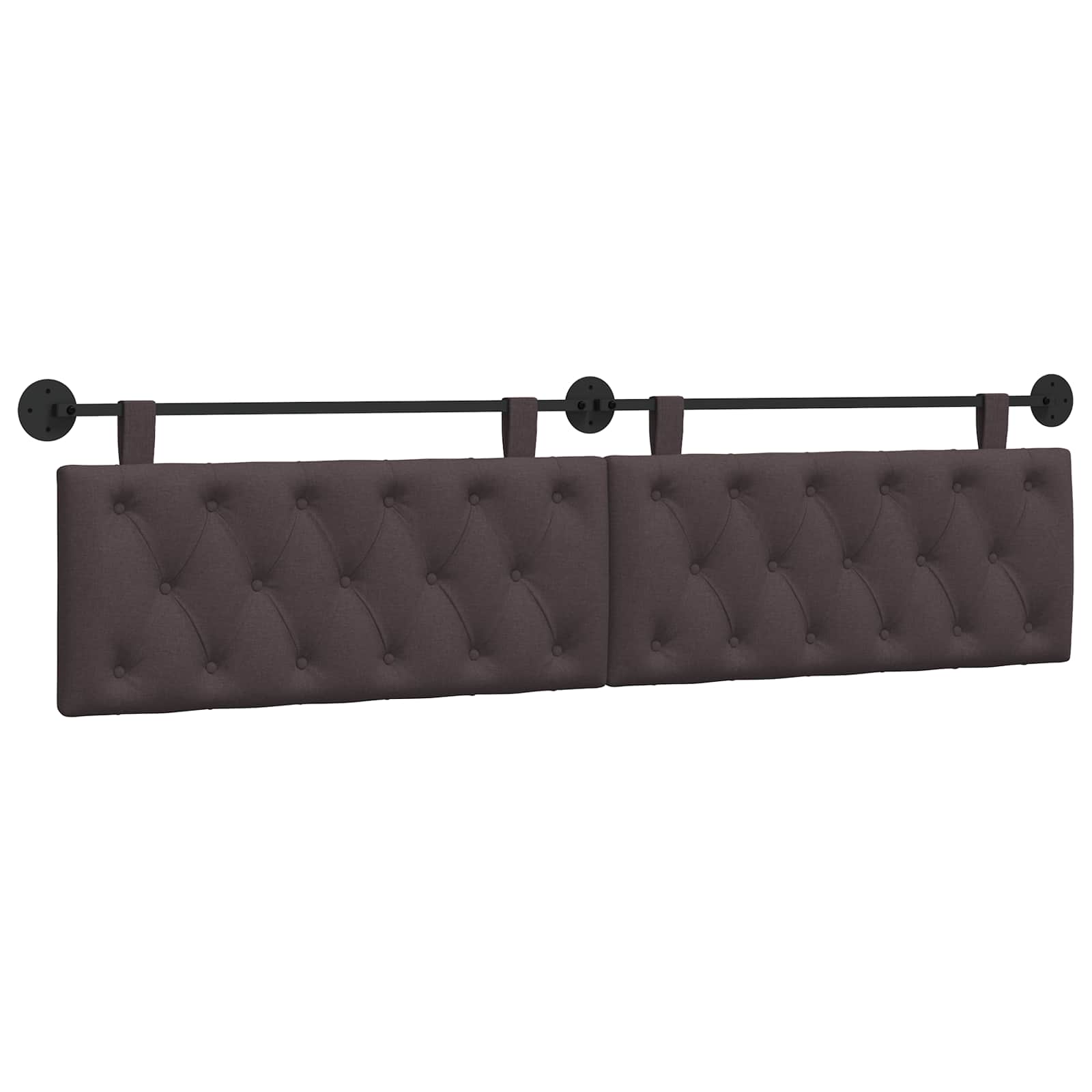 Tête de lit suspendue Marron foncé 210 x 55 x 7 cm tissu - XIOS