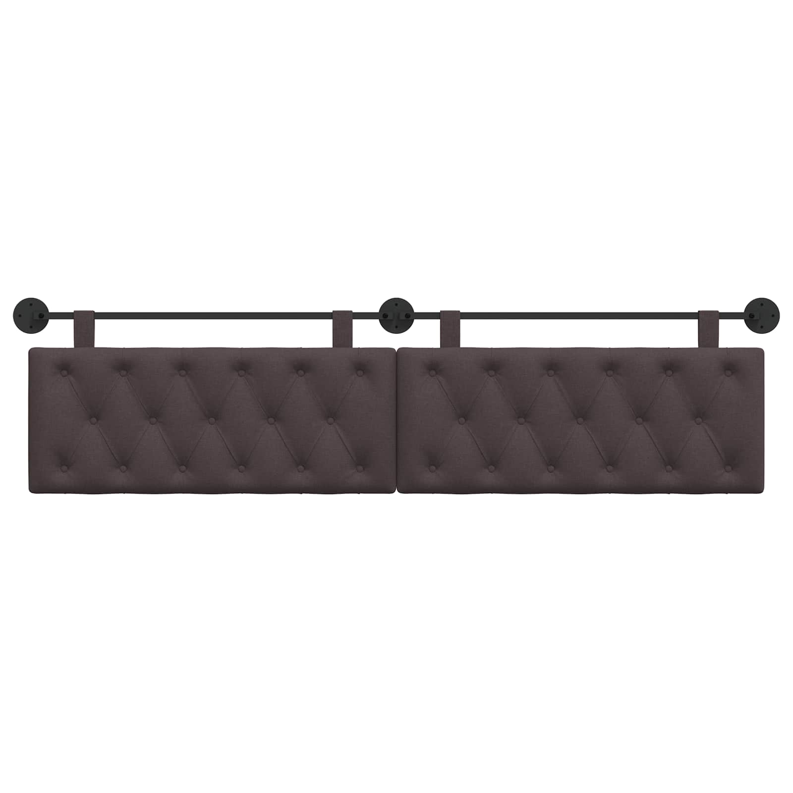 Tête de lit suspendue Marron foncé 210 x 55 x 7 cm tissu - XIOS