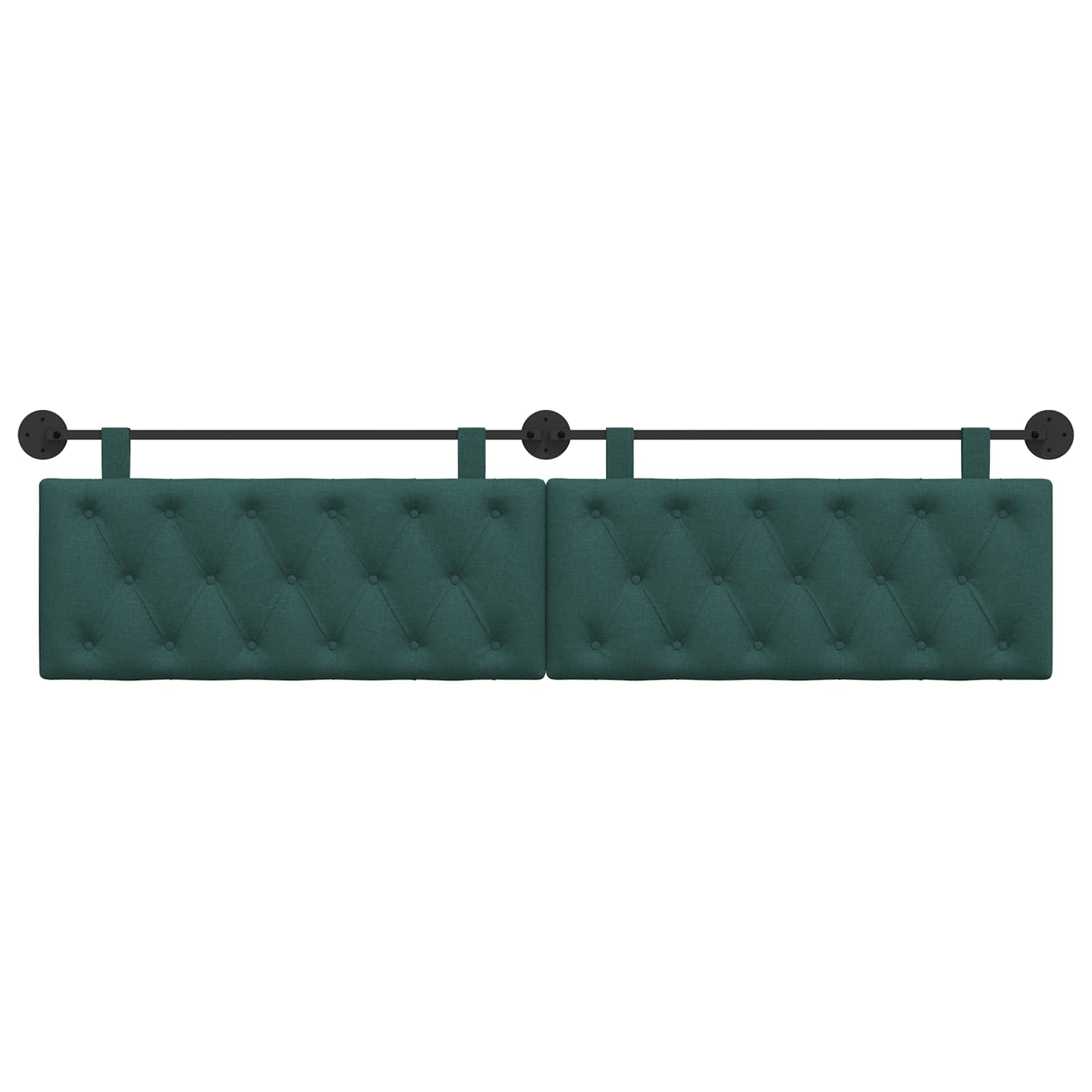 Tête de lit suspendue Vert foncé 210 x 55 x 7 cm tissu - XIOS