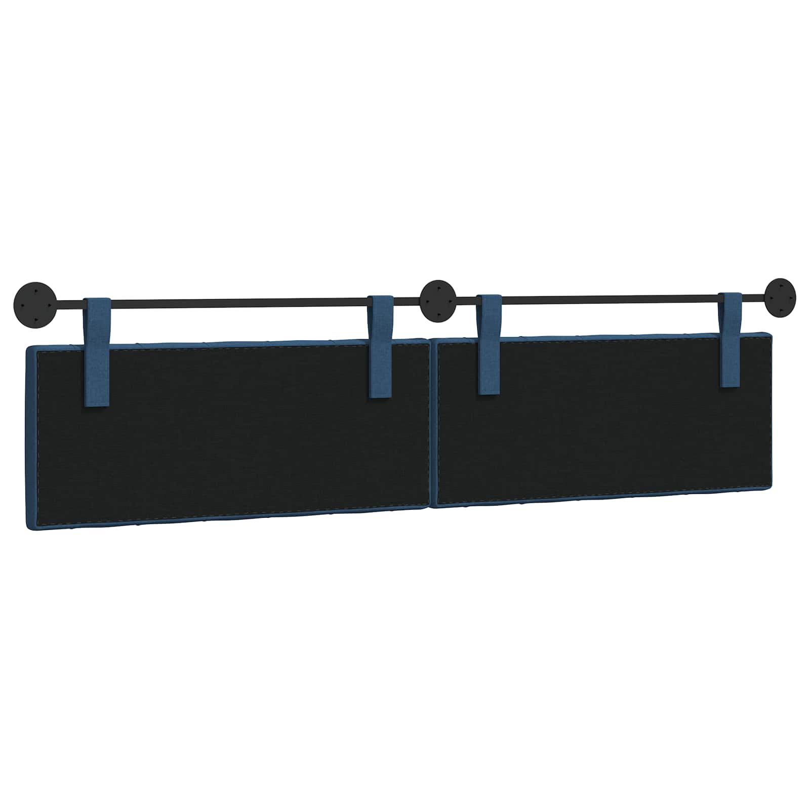 Tête de lit suspendue Montage mural Bleu 210 x 55 x 7 cm tissu - XIOS