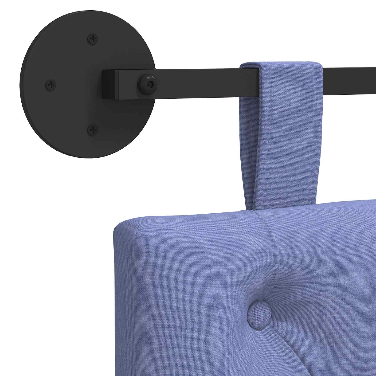 Tête de lit suspendue Bleu denim Tissu - XIOS