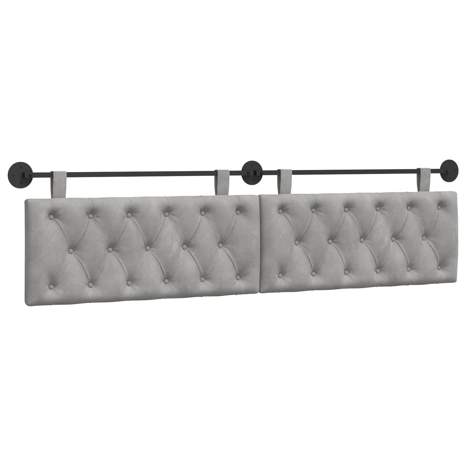 Tête de lit suspendue Gris clair Velours - XIOS