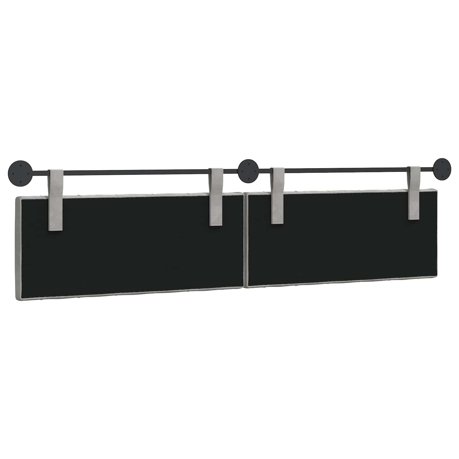 Tête de lit suspendue Gris clair Velours - XIOS